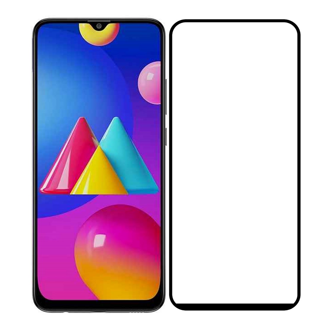 Tempered Glass Screen Protector Guard Compatible With Samsung Galaxy M02s/F02S/A02/M02/A02s/A03s/A30 5G Edge to Edge Coverage With Free Installation Kit (Tempered Glass)