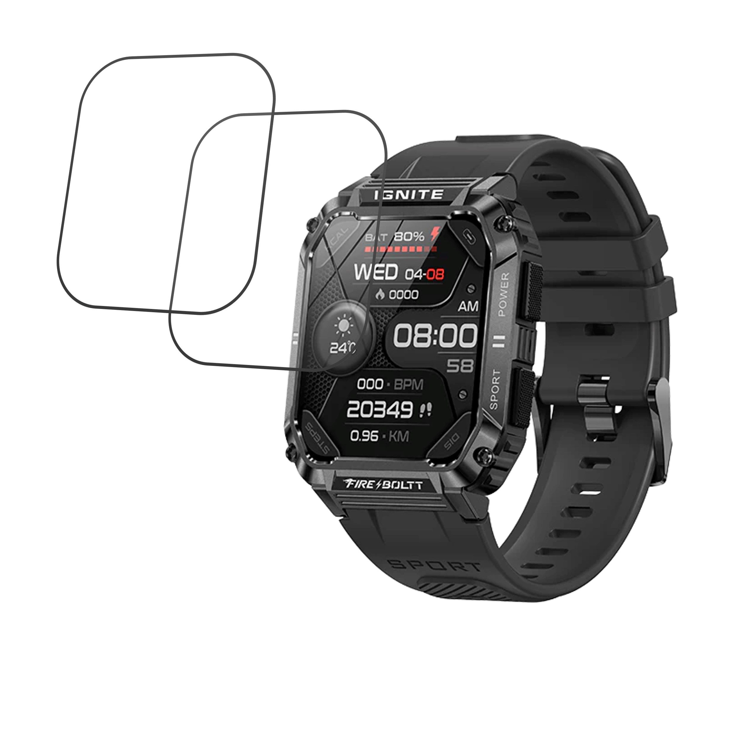 Fire Boltt Combat Smartwatch Screen Protector 9H Protective Compatible Flexible