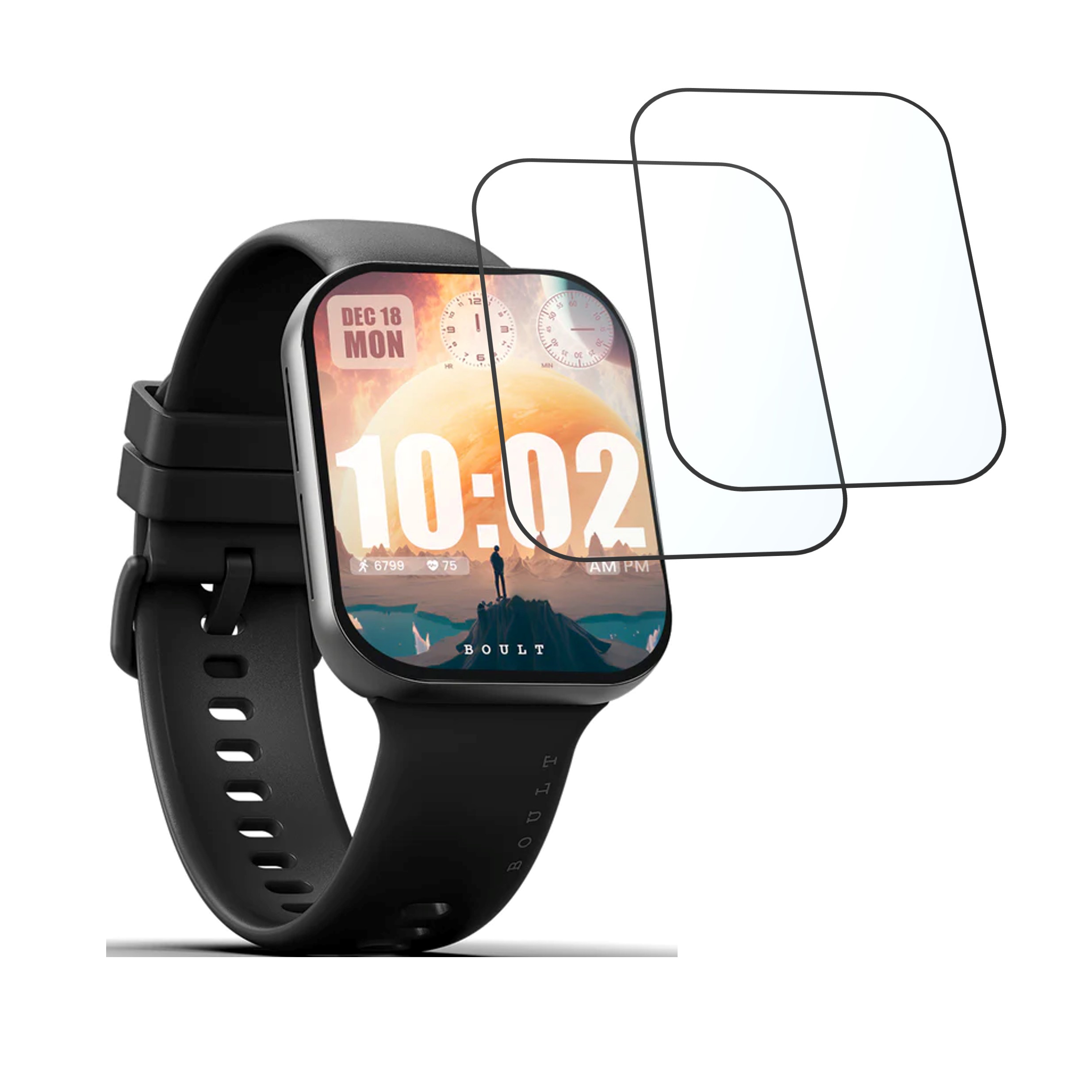 Boult Swing Smartwatch Screen Protector 9H Protective Compatible Flexible