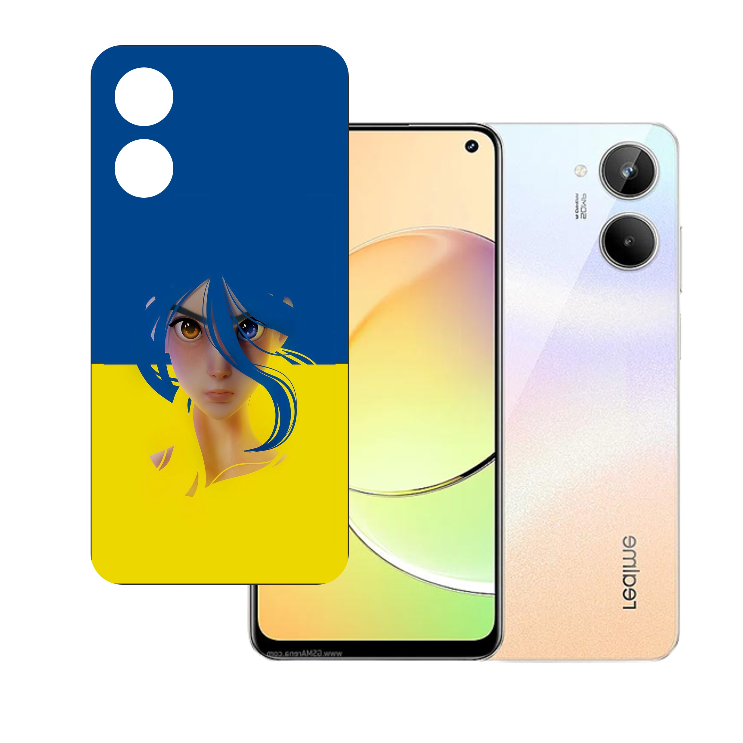 Realme 10 UV Embossed Touch Feel Design back Skin Protector for (Not a Tempered glass)