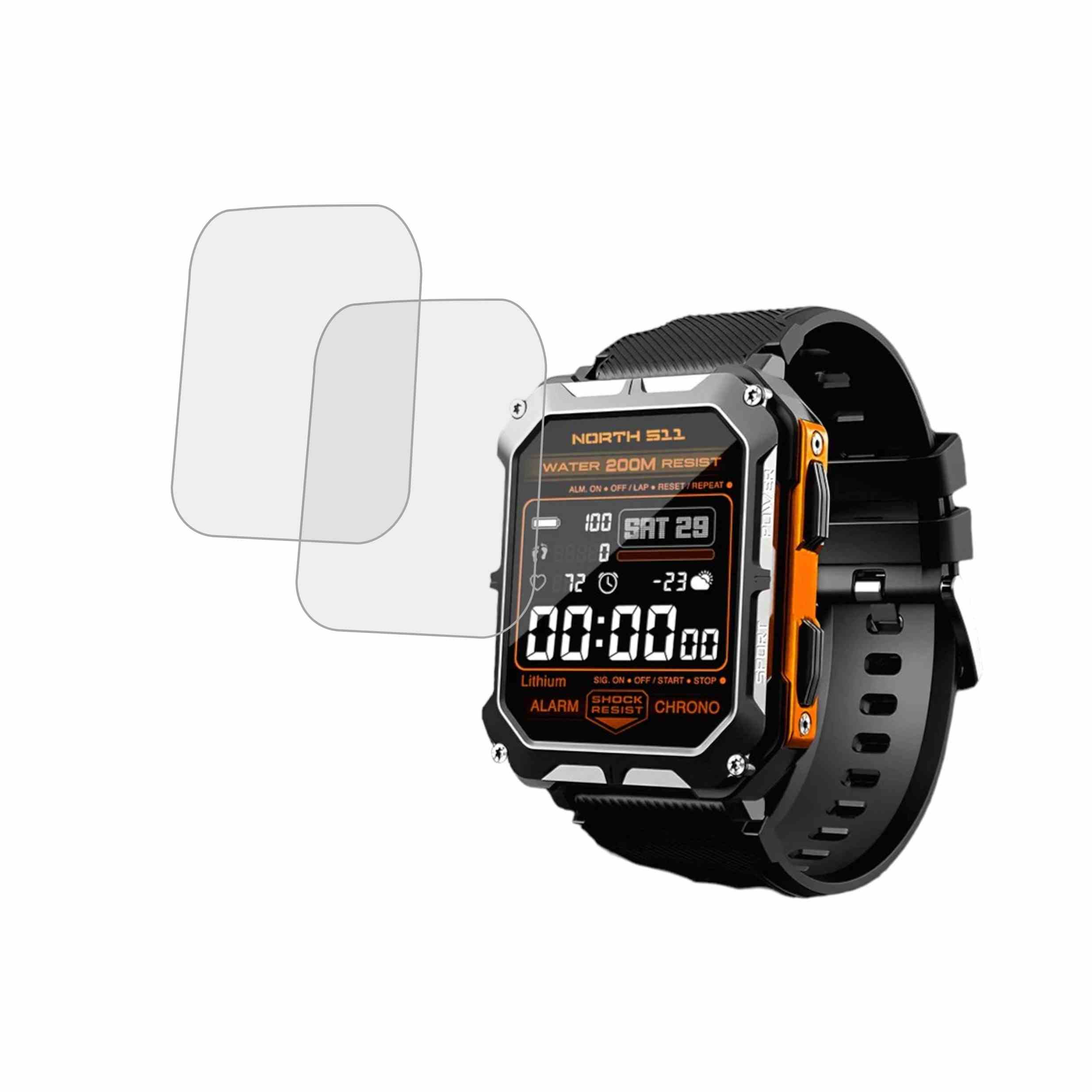 The Indestructibile Compatible Smartwatch Screen Protector (Pack of 02)