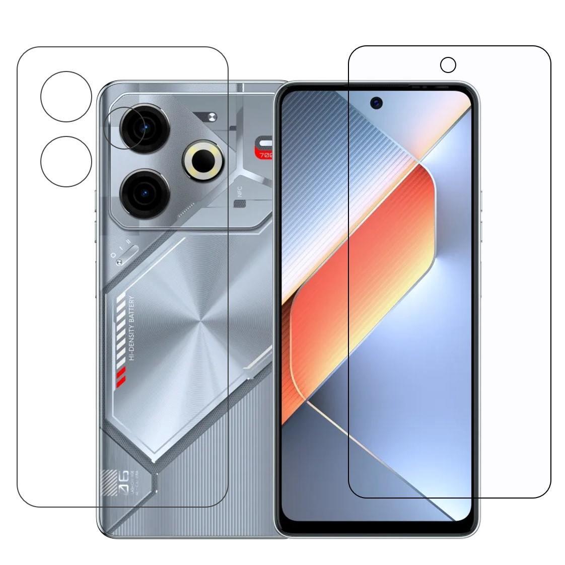 Tecno Pova 6 Neo (Front & Back) 9H Protective Compatible Flexible Unbreakable Mobile Screen Protector