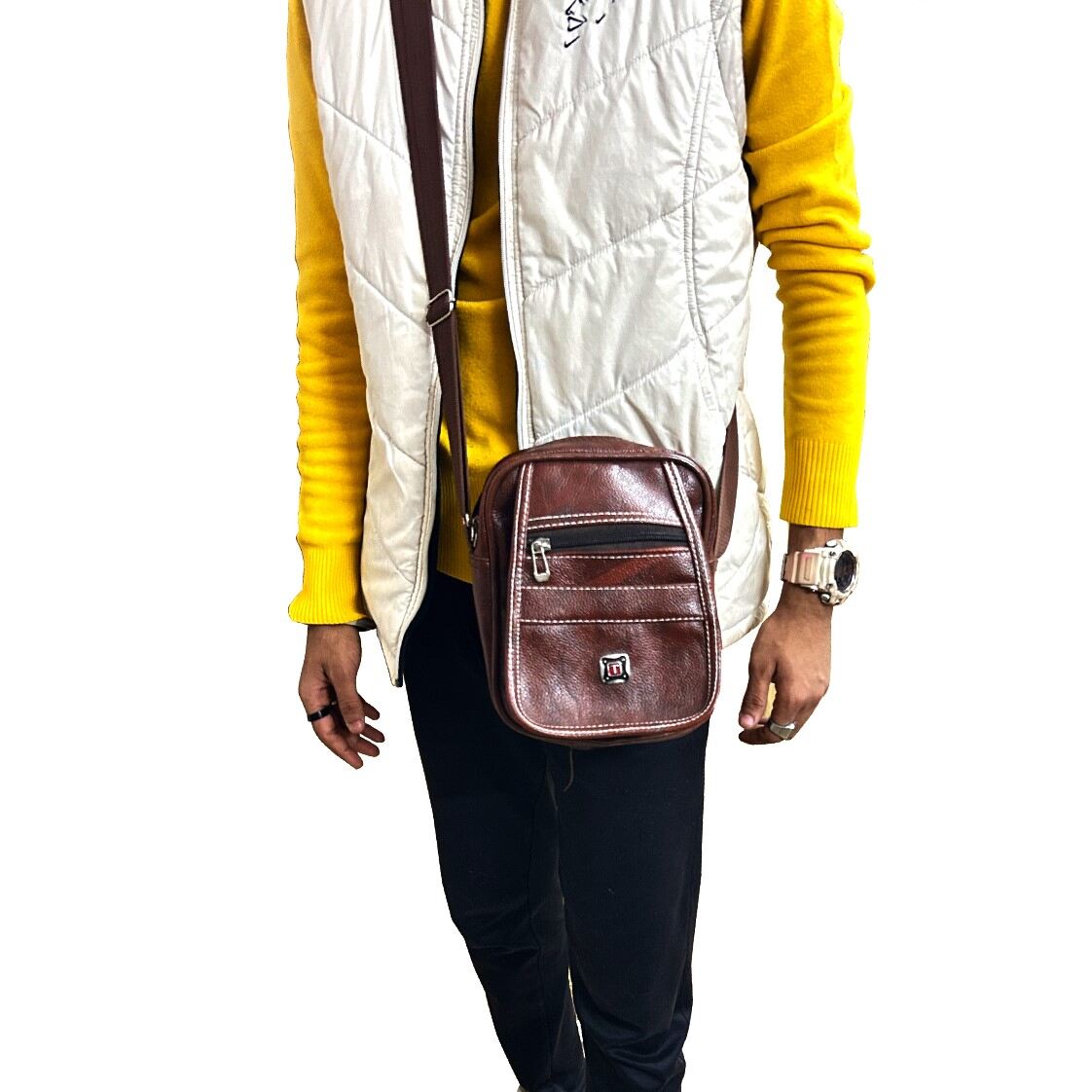 Sling Bag Cross Body Travel Office One Side Shoulder for Men Travel Office & Casual Use