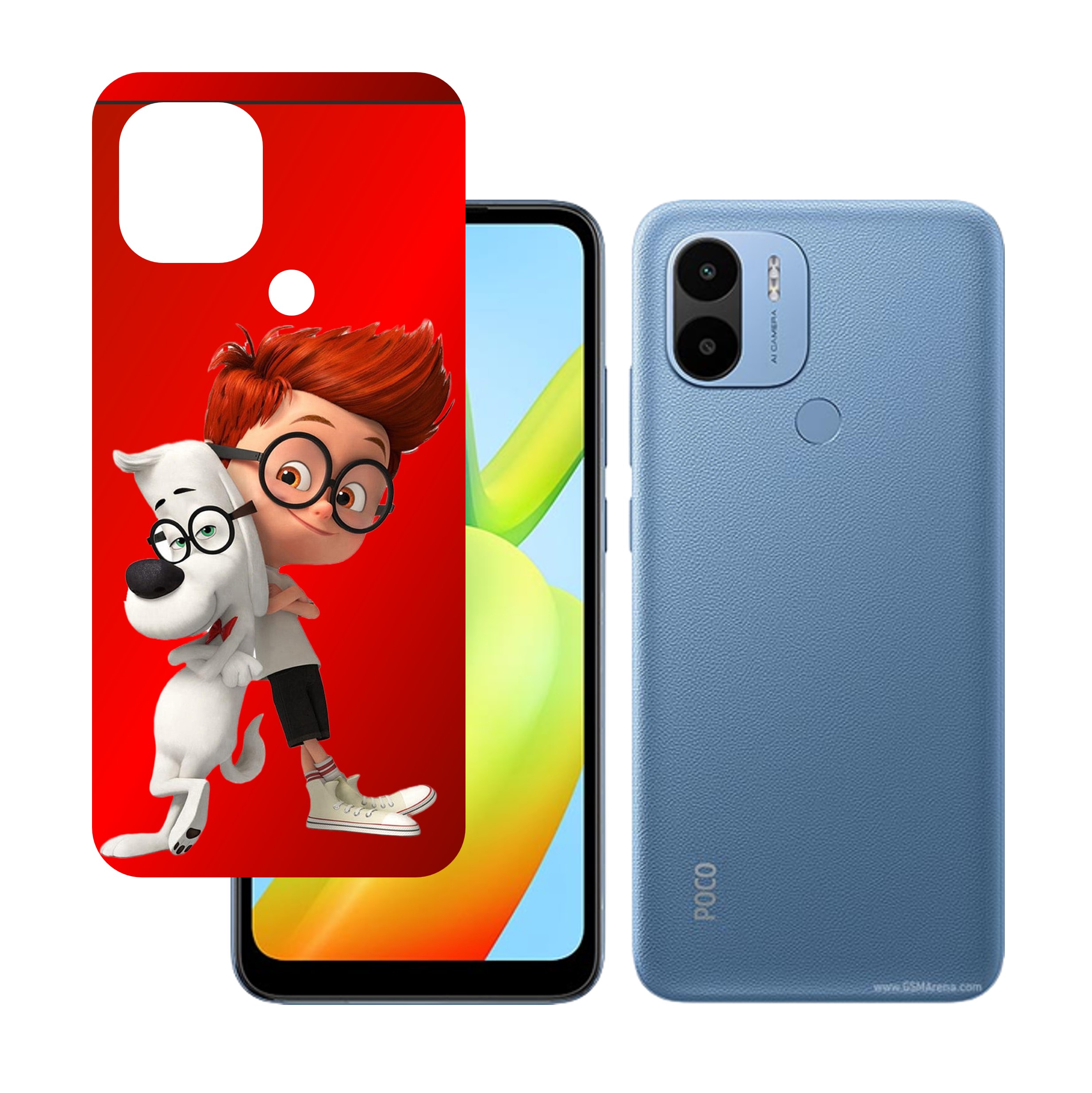 Xiaomi Poco C50  UV Embossed Touch Feel Modern Stylish Design back Skin Protector for (Not a Tempered glass)