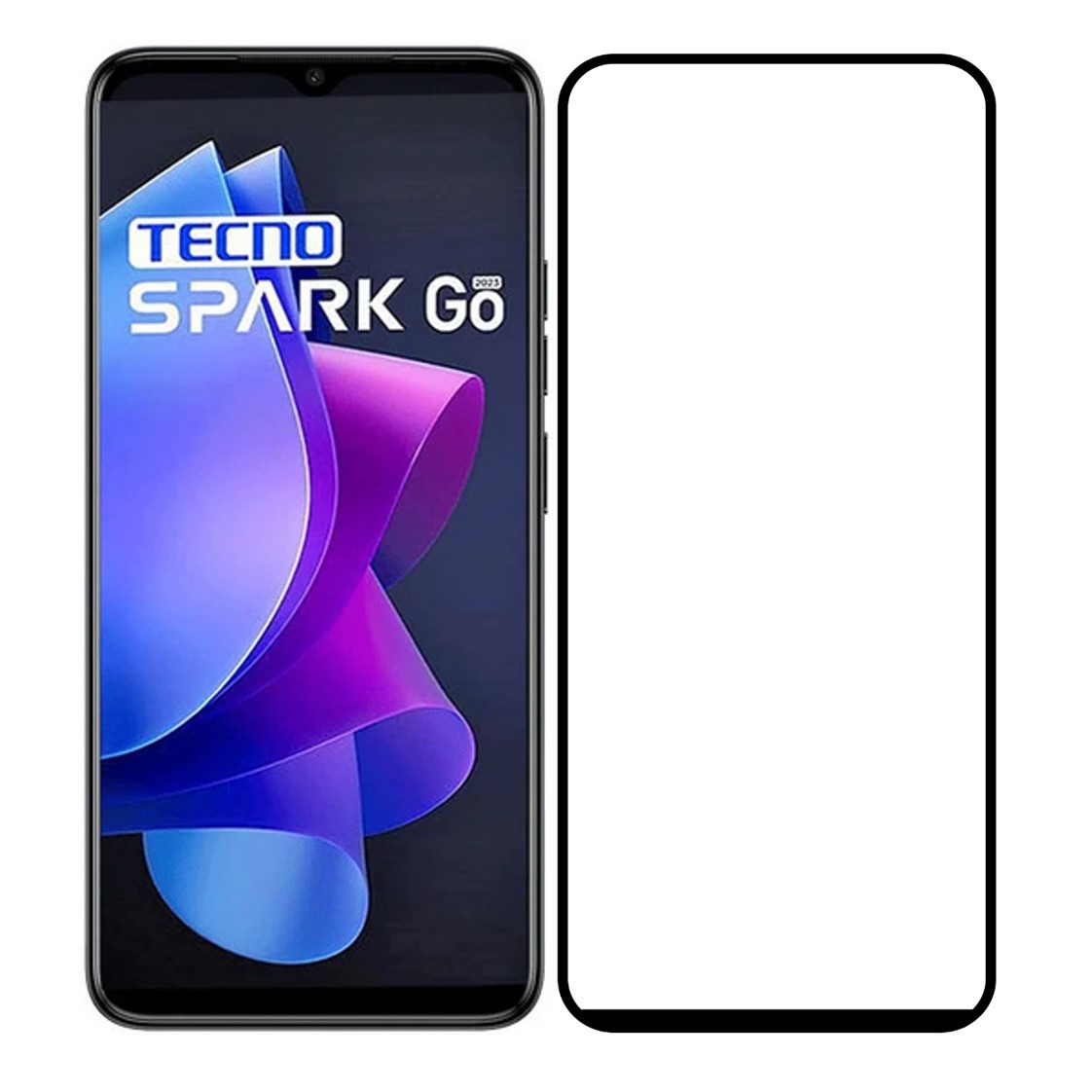 Tempered Glass Screen Protector Guard Compatible With Tecno spark 6 Go/Go 2020/Go 2022/Go 2023/7/8/10C Edge to Edge Coverage With Free Installation Kit (Tempered Glass)