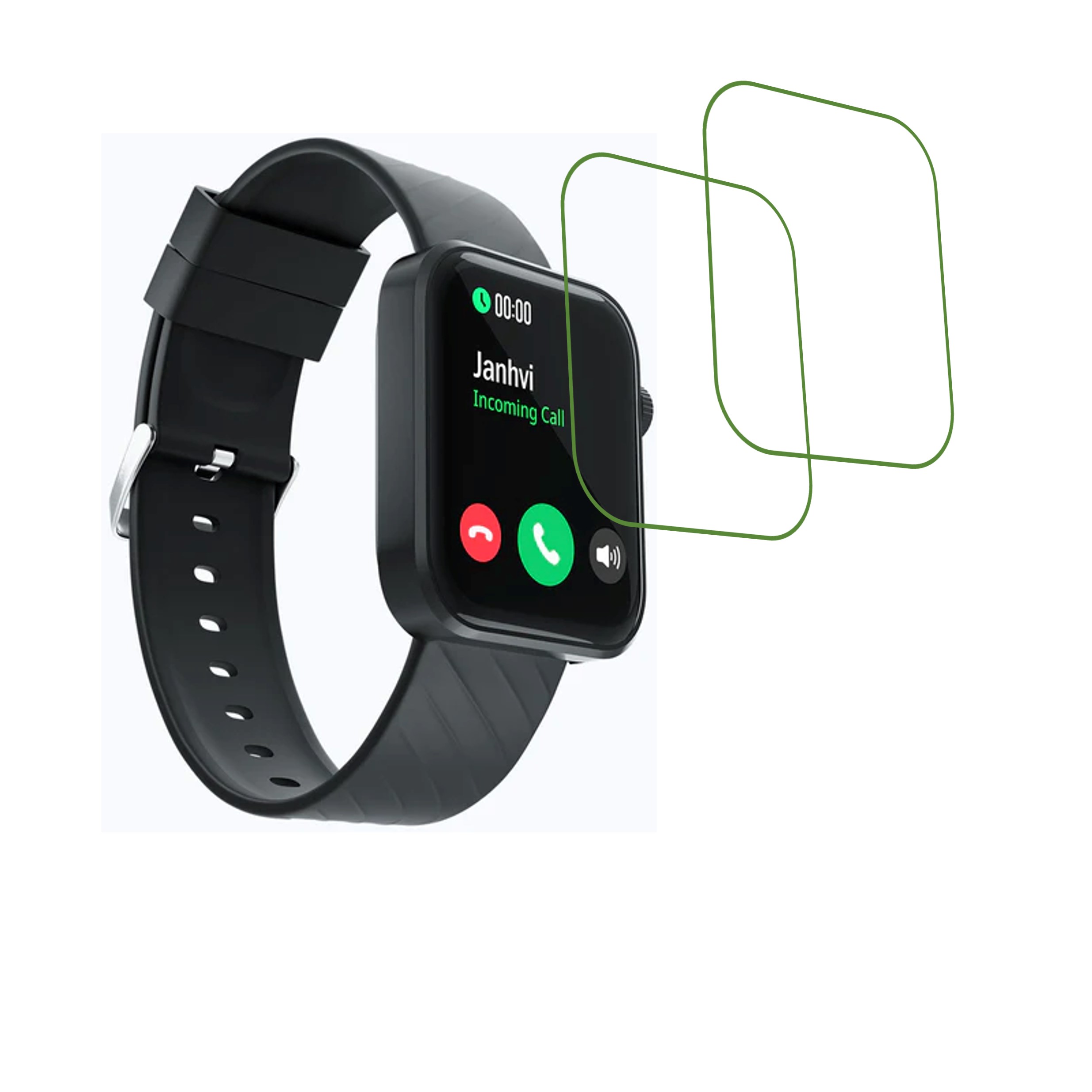   Zebronics Iconic Smart Compatible Smartwatch Screen Protector (Pack of 02)