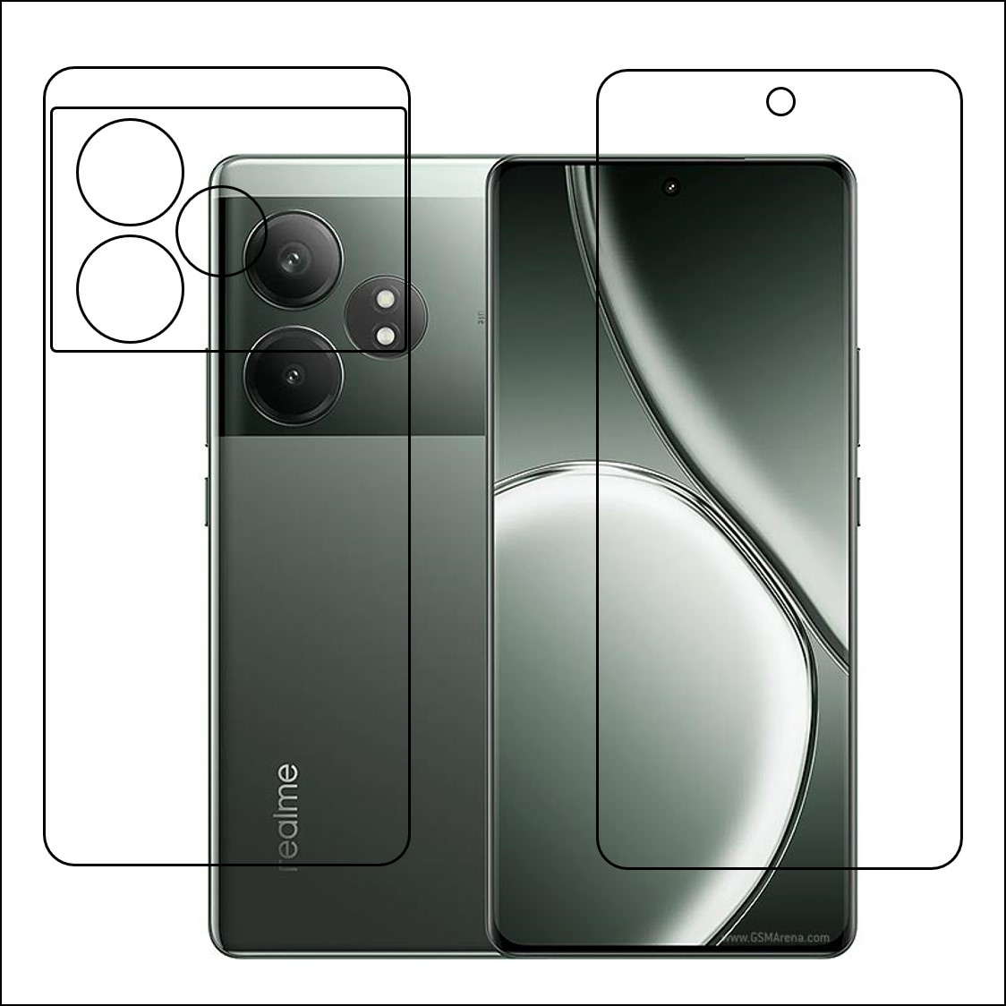 Realme GT 6T (Front & Back) TPU Protective Flexible Compatible Mobile Screen Protector