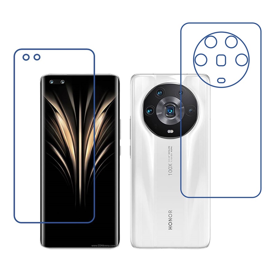 Honor Magic4 Ultimate TPU Protective Compatible Mobile Screen Protector For Front & Back (Not a Tempered glass)