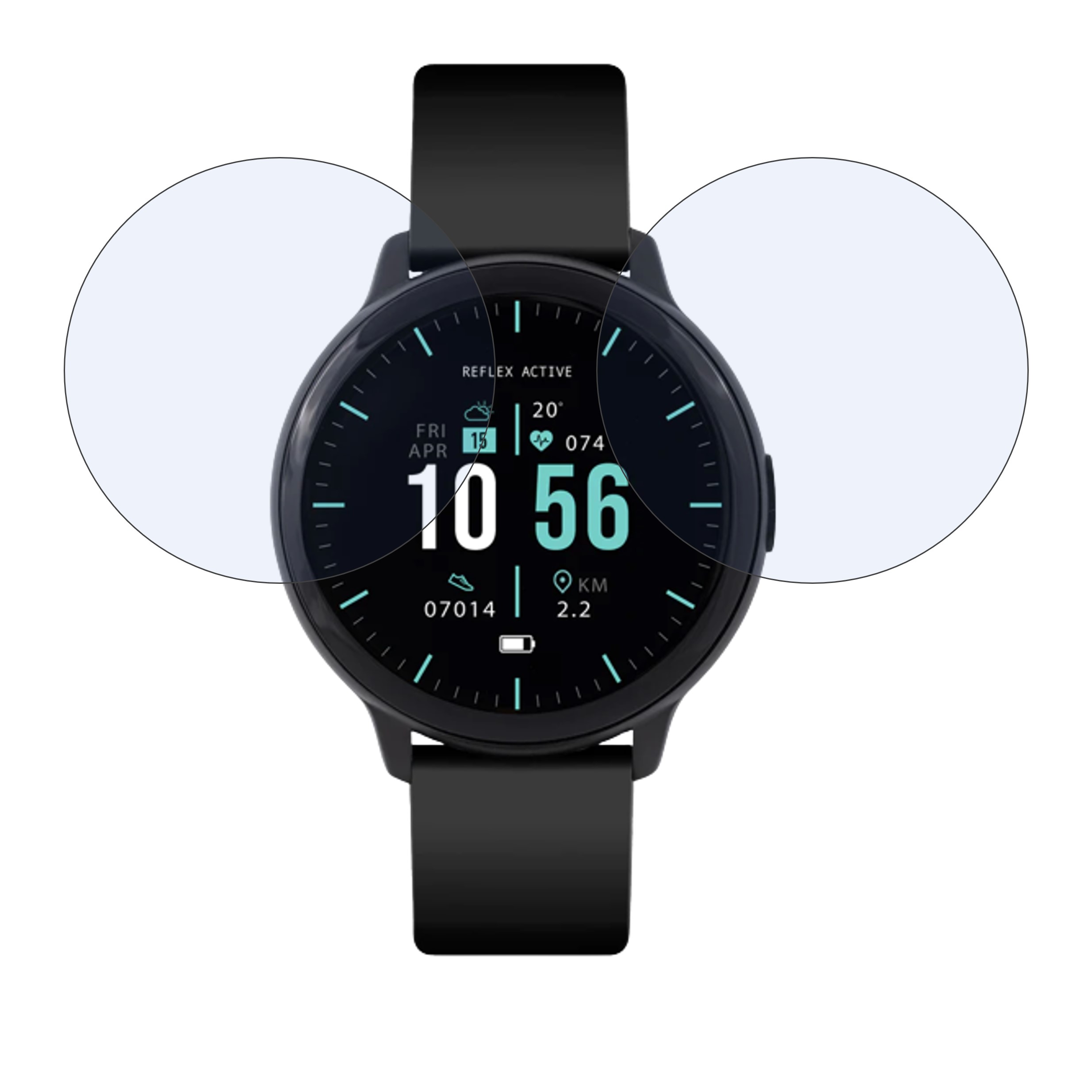 REFLEX Active BLACK SERIES 14 Smartwatch Screen Protector 9H Protective Compatible Flexible