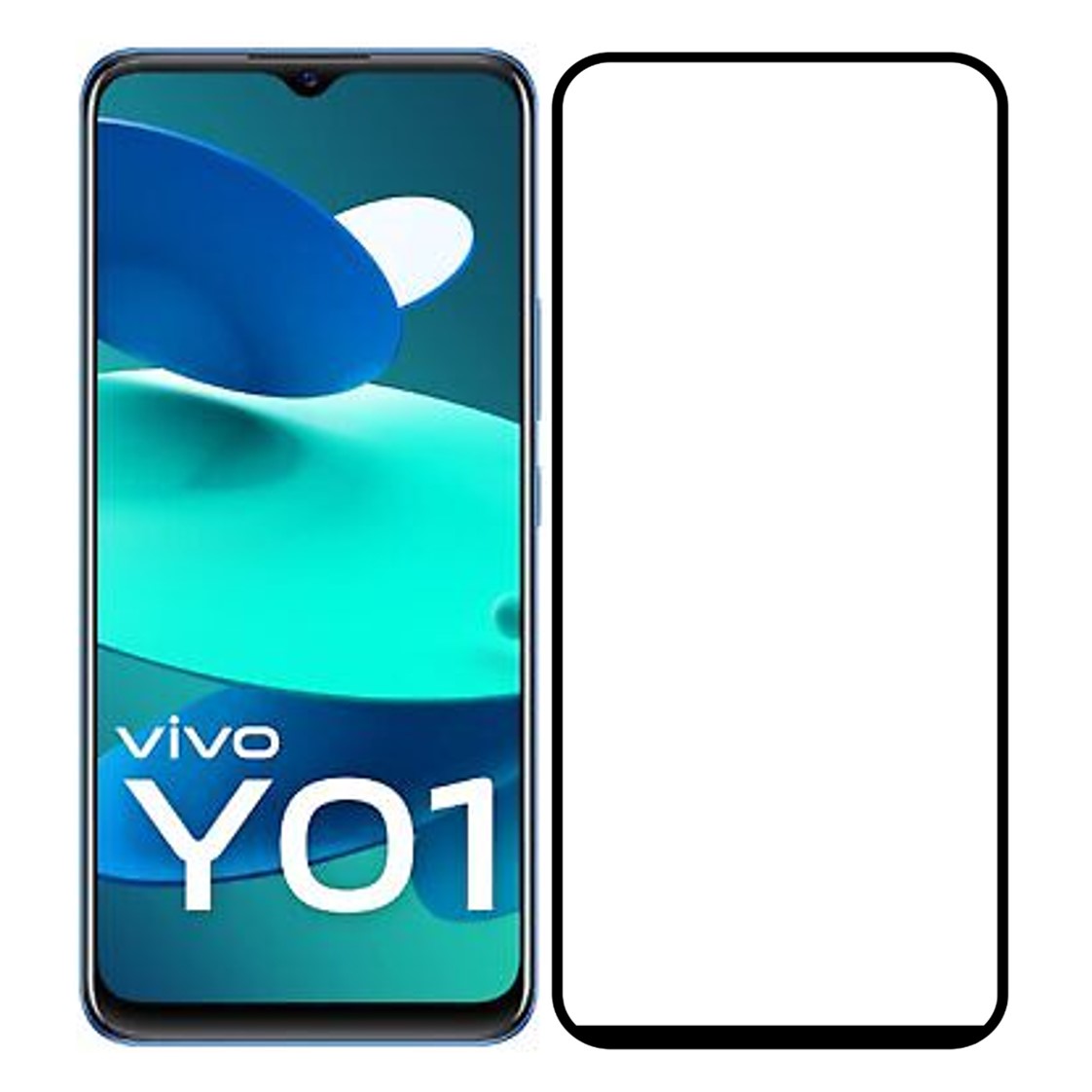 Tempered Glass Screen Protector Guard Compatible With Vivo Y01/Y11 2023/Y02/Y20//Y20A/Y20G/Y20i/Y20T/Y52/Y55 5G/T2x Edge to Edge Coverage With Free Installation Kit (Tempered Glass)