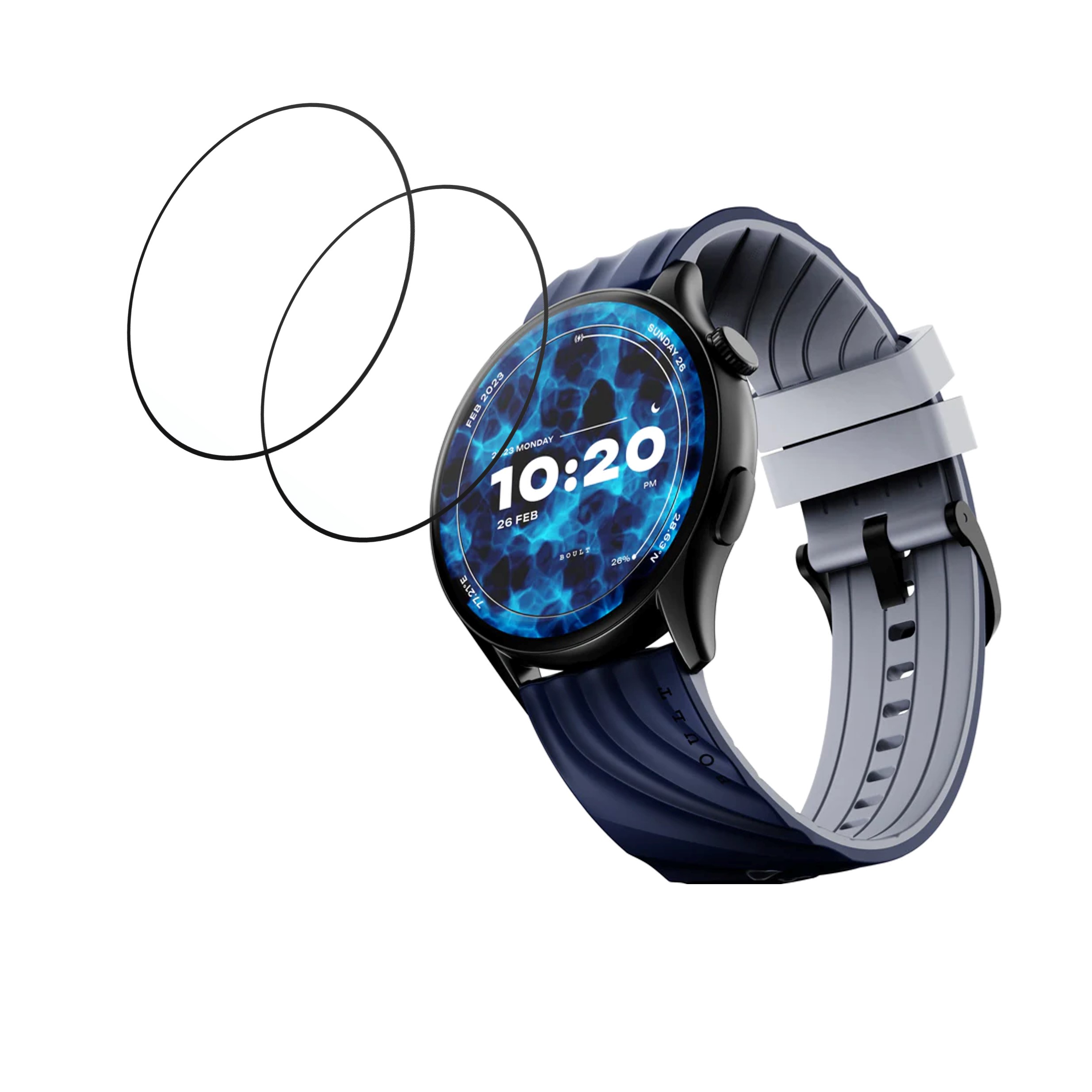 Boult Striker Pro Smartwatch Screen Protector 9H Protective Compatible Flexible
