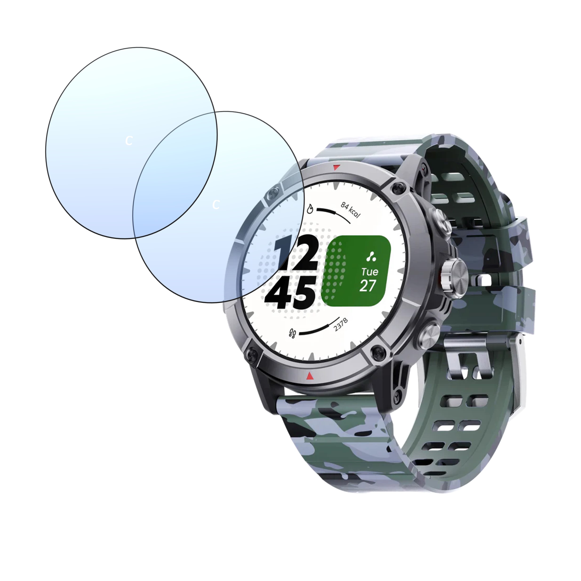 Ambrane Crest Pro Smartwatch Screen Protector 9H Protective Compatible Flexible