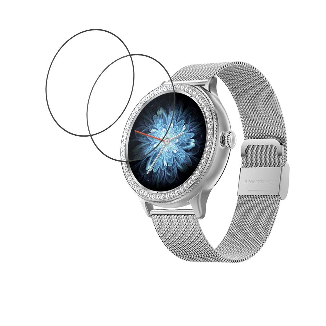 X.Cell Zohra Silver Smart Watch Compatible Smartwatch Screen Protector (Pack of 02)