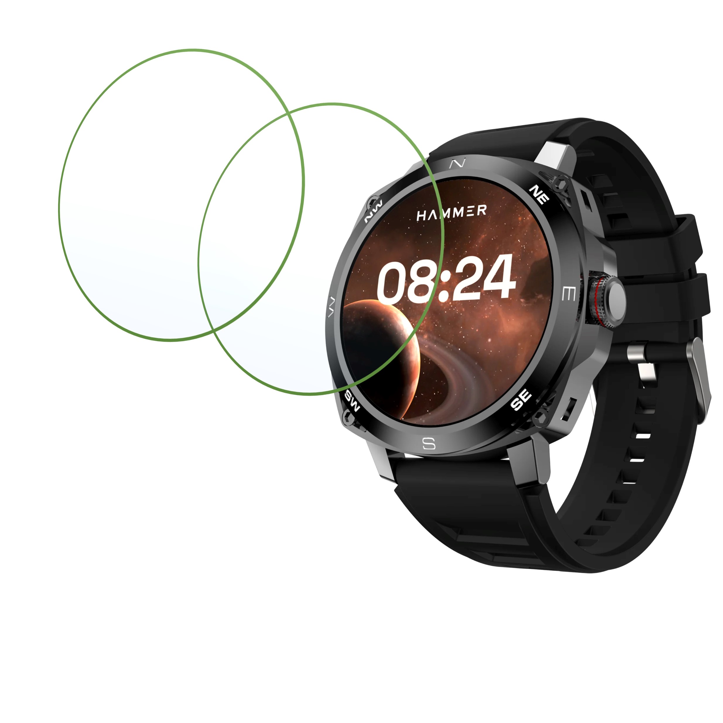 Hammer Fit Pro Smartwatch Screen Protector 9H Protective Compatible Flexible