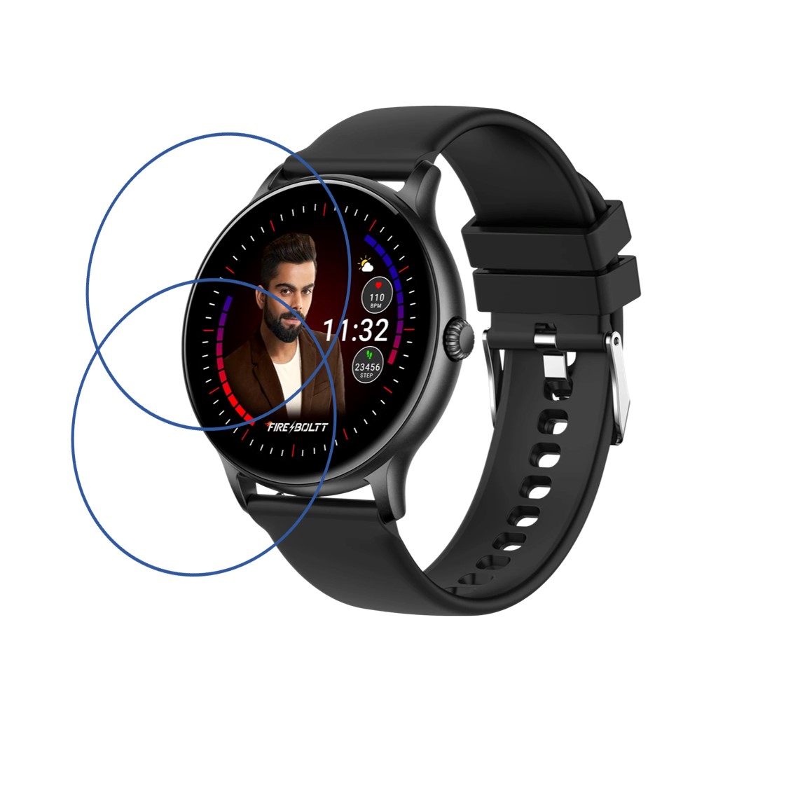 Fire-Boltt PHOENIX Compatible Smartwatch Screen Protector (Pack of 02)