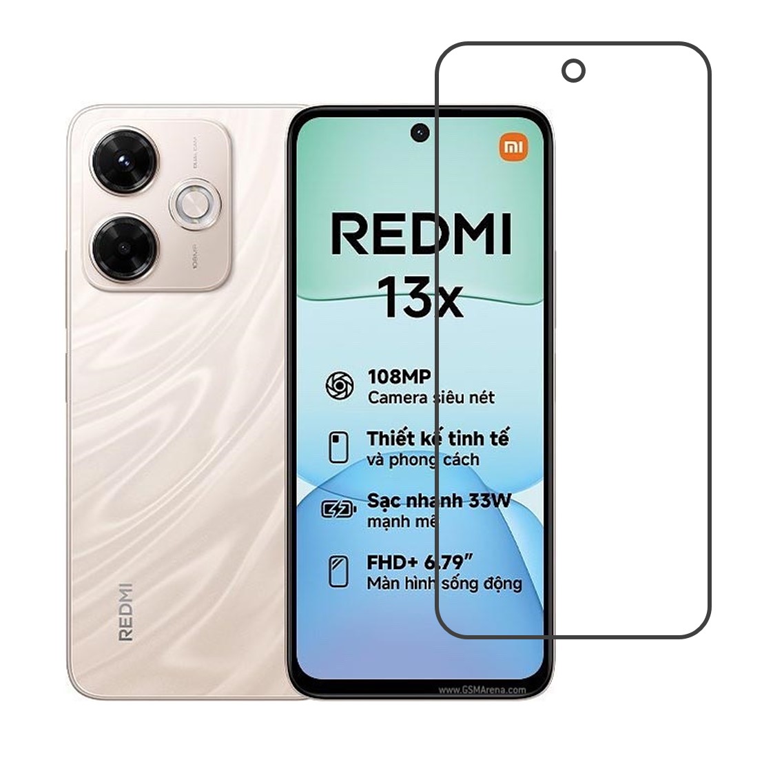 Xiaomi Redmi 13x Compatible With Mobile Front Screen Protector  (Flexible Screen Protector)