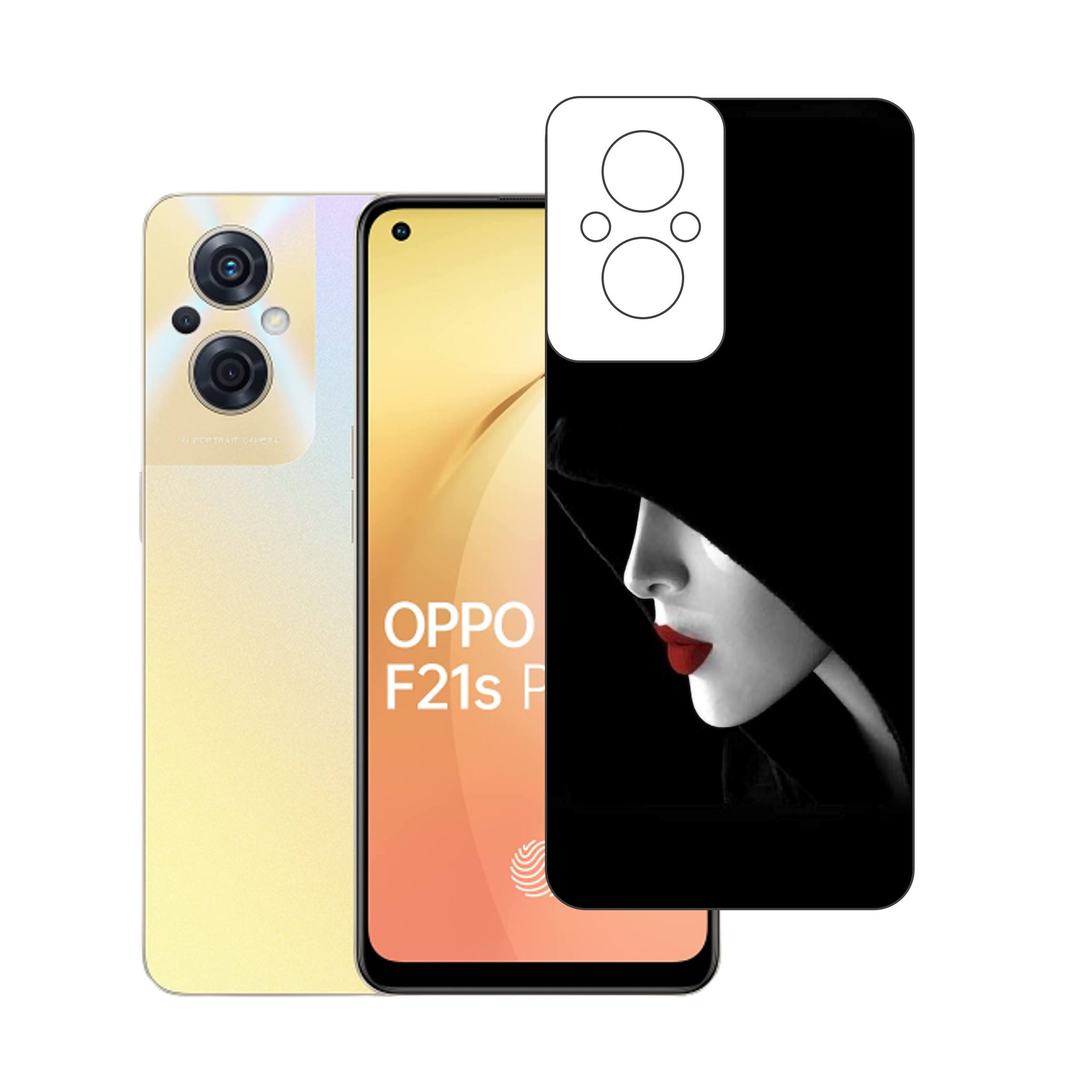 OPPO F21s Pro  UV Embossed Touch Feel Design back Skin Protector for (Not a Tempered glass)
