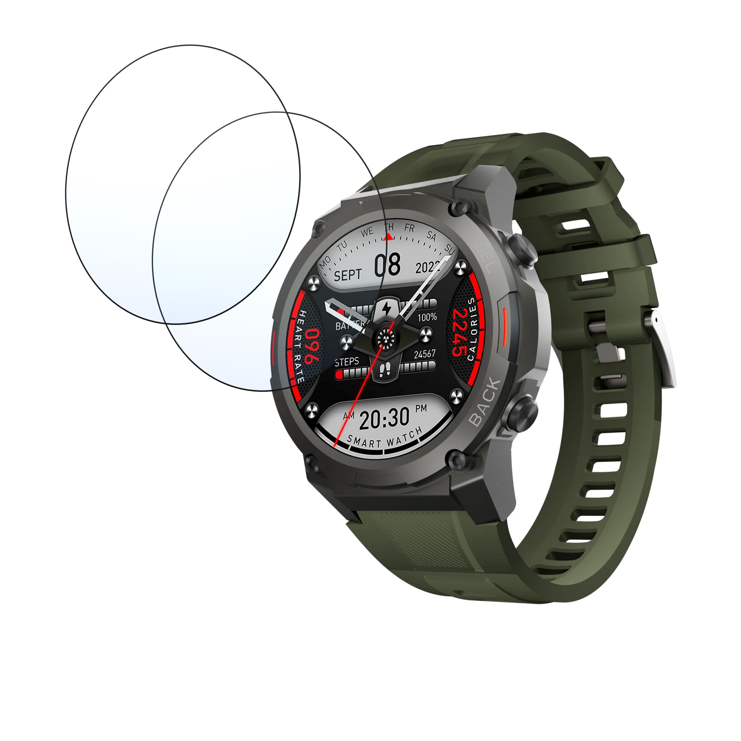 Crossbeats Armour Dive Smartwatch Screen Protector 9H Protective Compatible Flexible