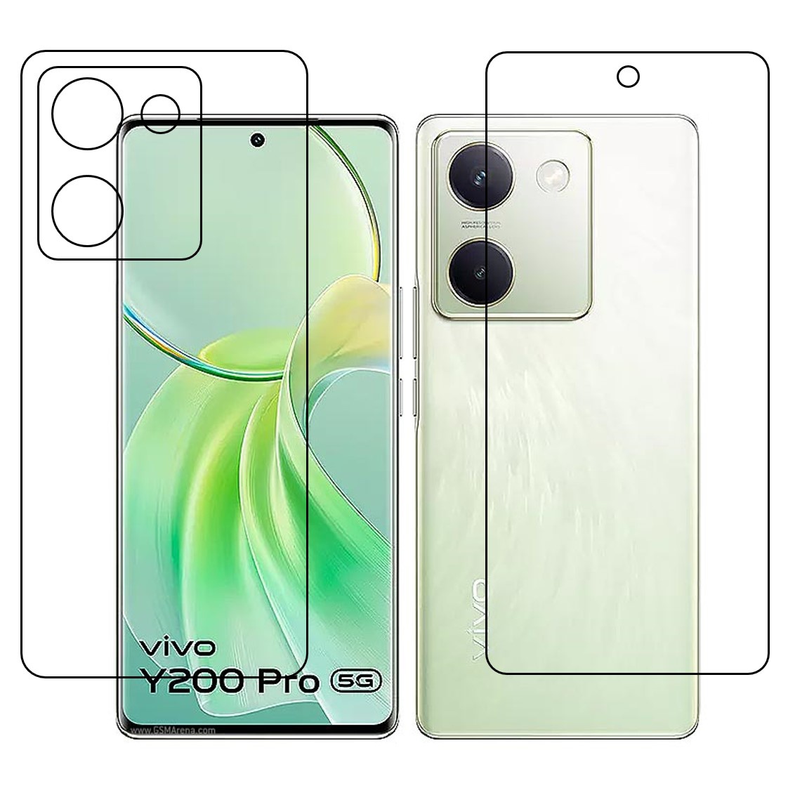 Vivo Y200 Pro (Front & Back) TPU Protective Flexible Compatible Mobile Screen Protector
