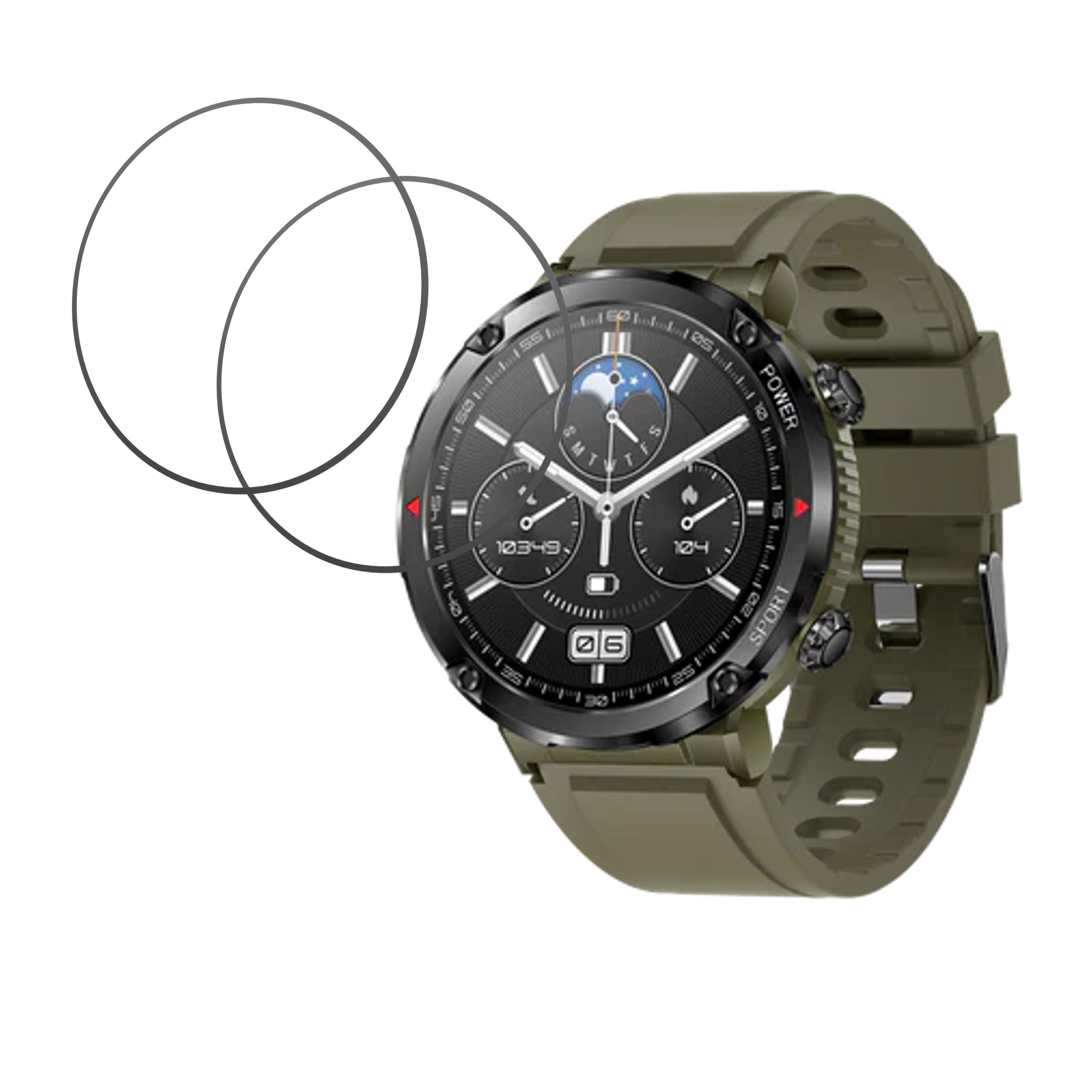 Fire-Boltt Sphere Smartwatch Screen Protector 9H Protective Compatible Flexible