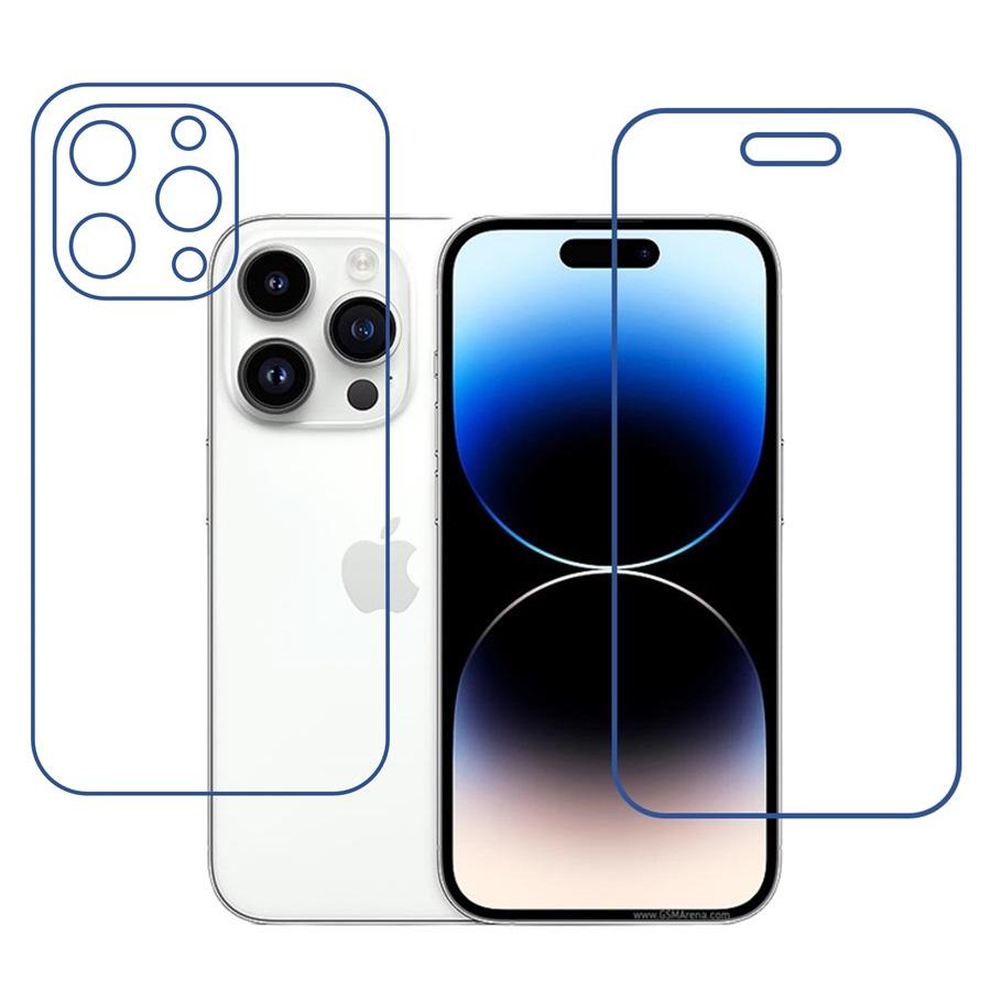 Apple iPhone 14 Pro 9H Protective Compatible Mobile Screen Protector For Front & Back (Not a Tempered glass)