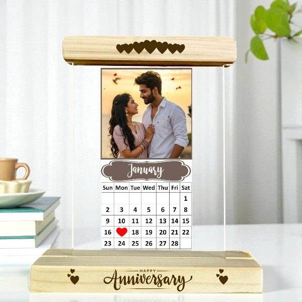 Sophisticated Simplicity in Acrylic Personalized Stylish Acrylic Frame with wooden base