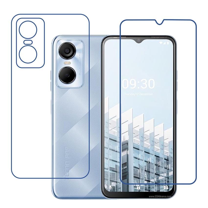 Tecno Pop 6 Pro 9H Protective Compatible Mobile Screen Protector For Front & Back (Not a Tempered glass)