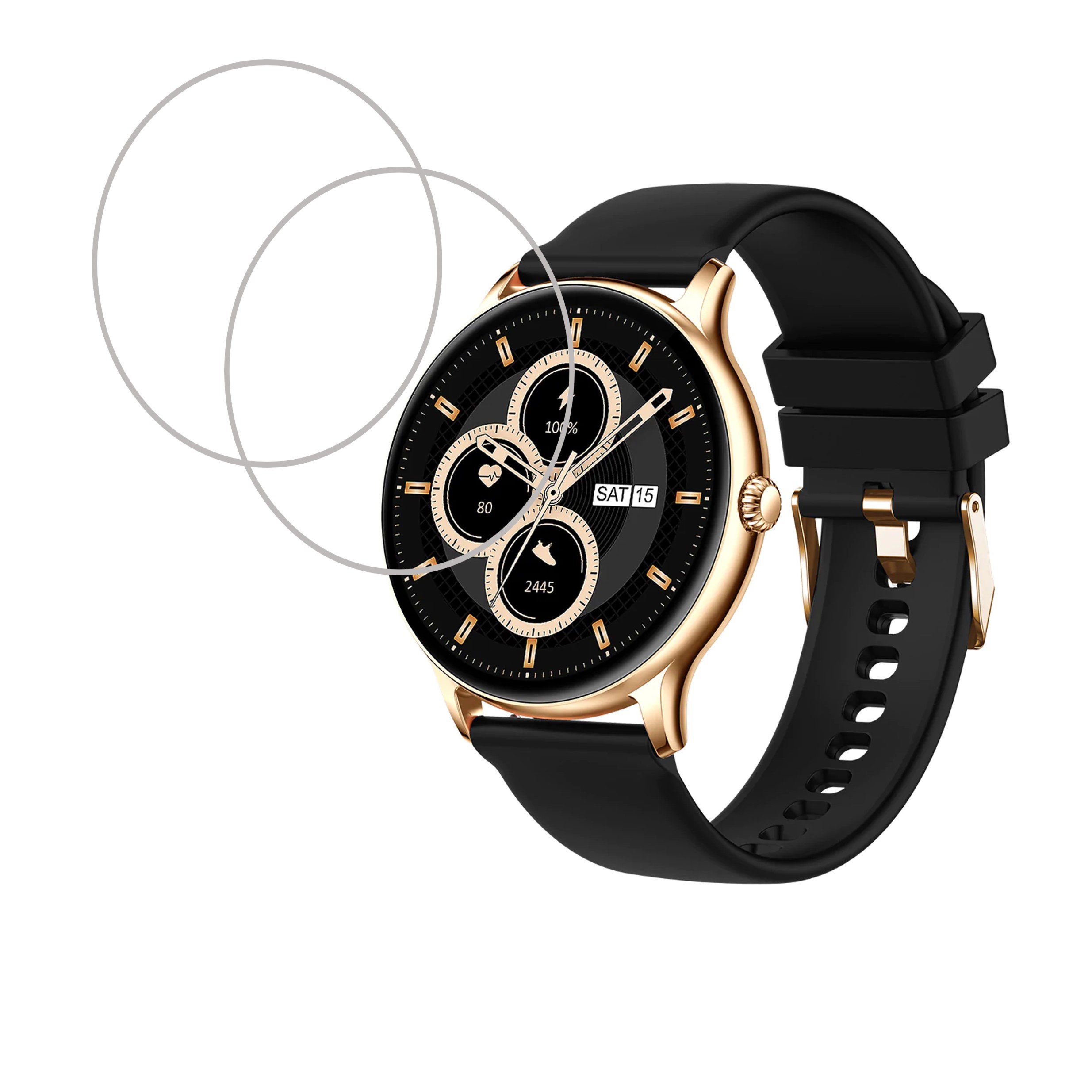 Maxima Max Pro Knight Round Smartwatch Screen Protector 9H Protective Compatible Flexible