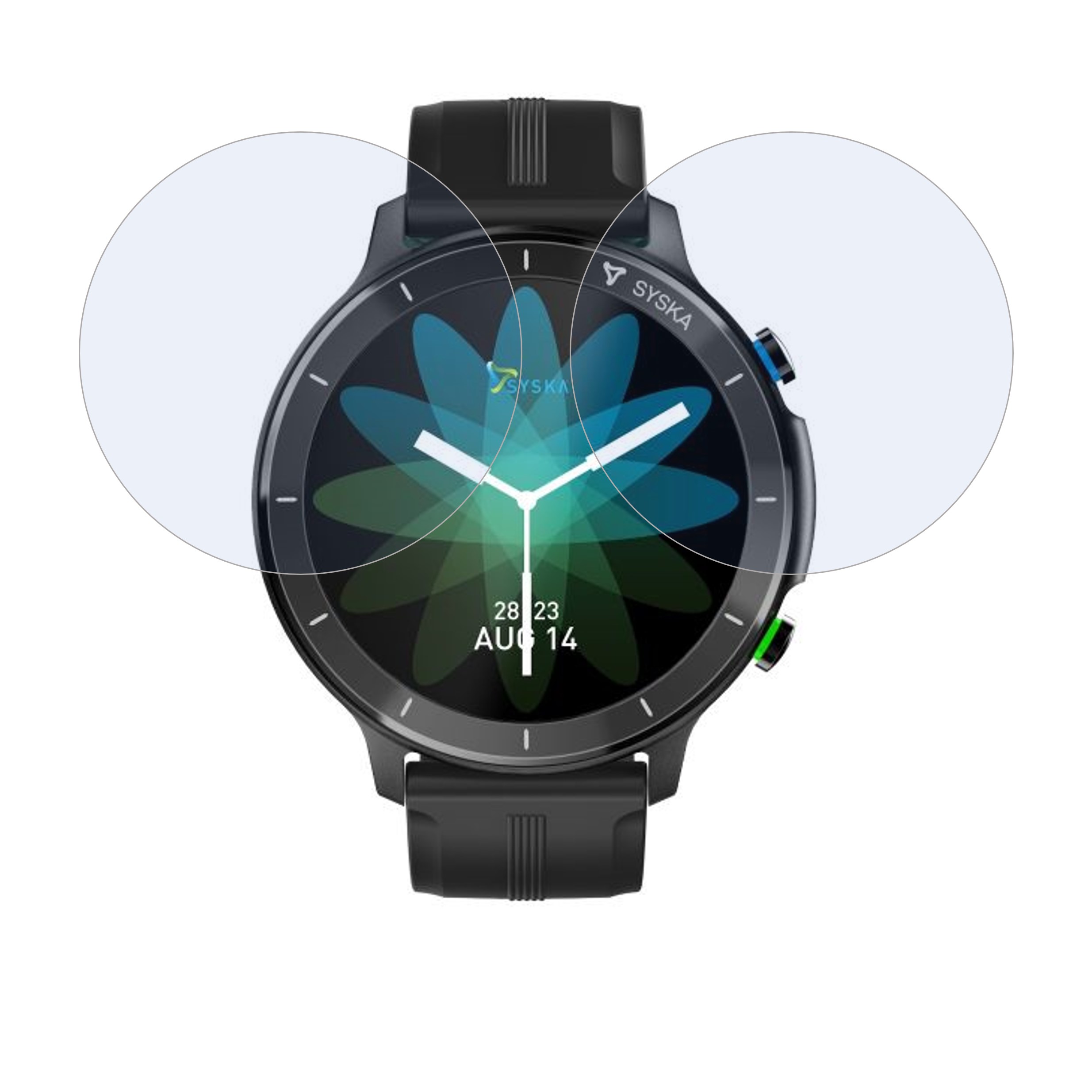 Syska 1.28 Smartwatch Screen Protector 9H Protective Compatible Flexible