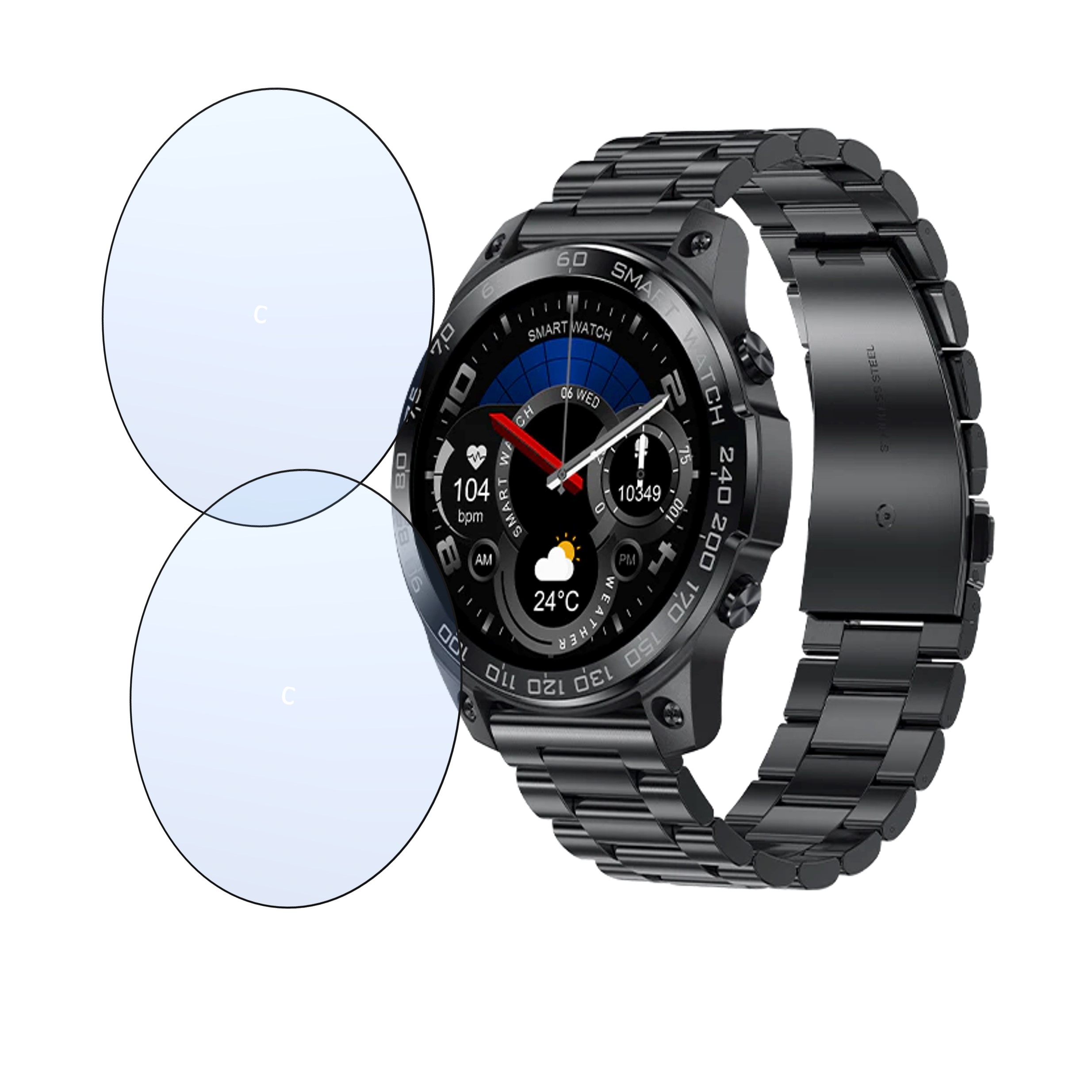 Fire Boltt Dagger Luxe Smartwatch Screen Protector 9H Protective Compatible Flexible