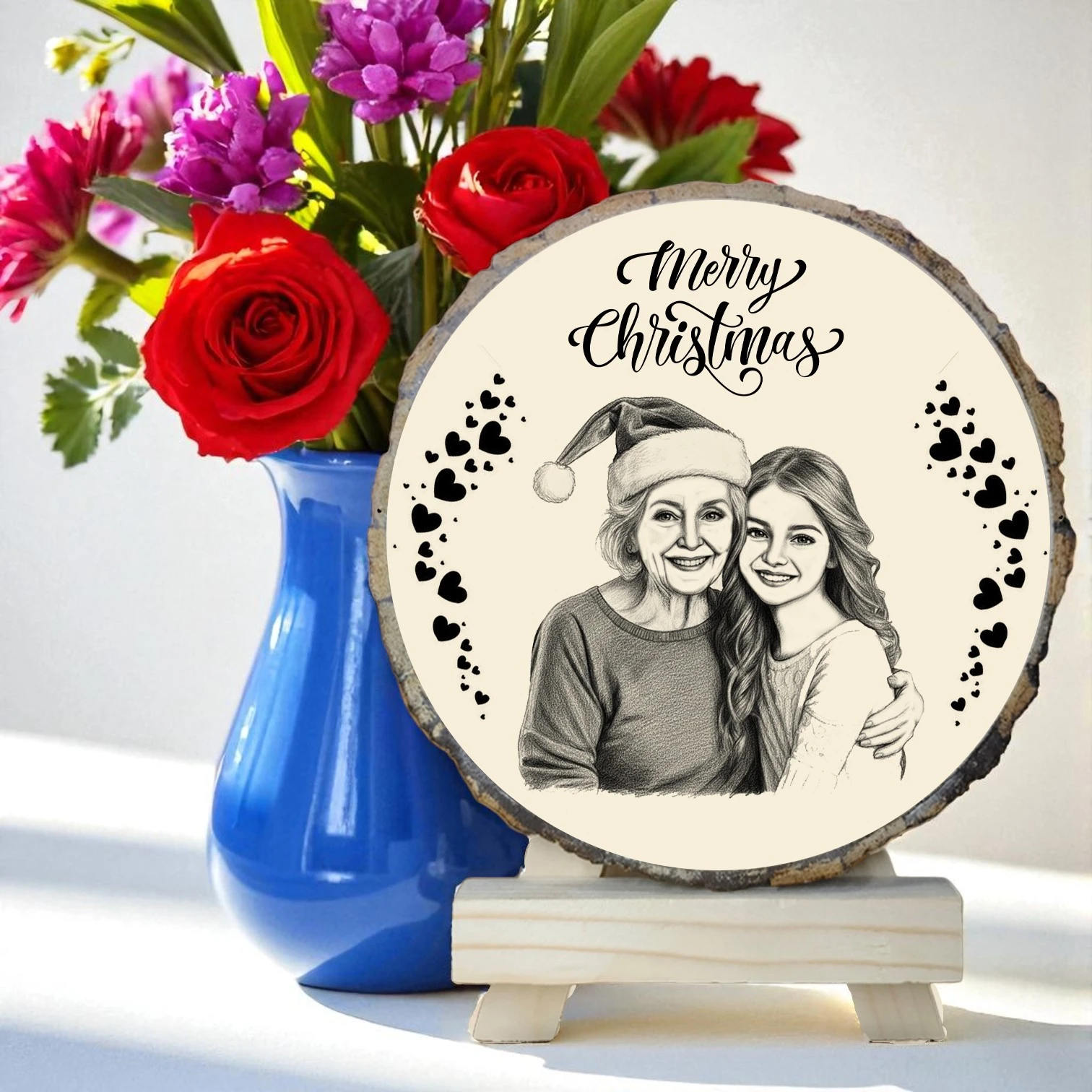 Special Occasion Christmas Gift – Custom Engraved Mango Wood Photo Frame | DVMART®