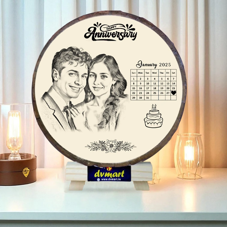 Heartfelt Laser-Engraved Gift – Mango Wood Photo Frame for Memories | DVMART® (Indian Artisan Made)