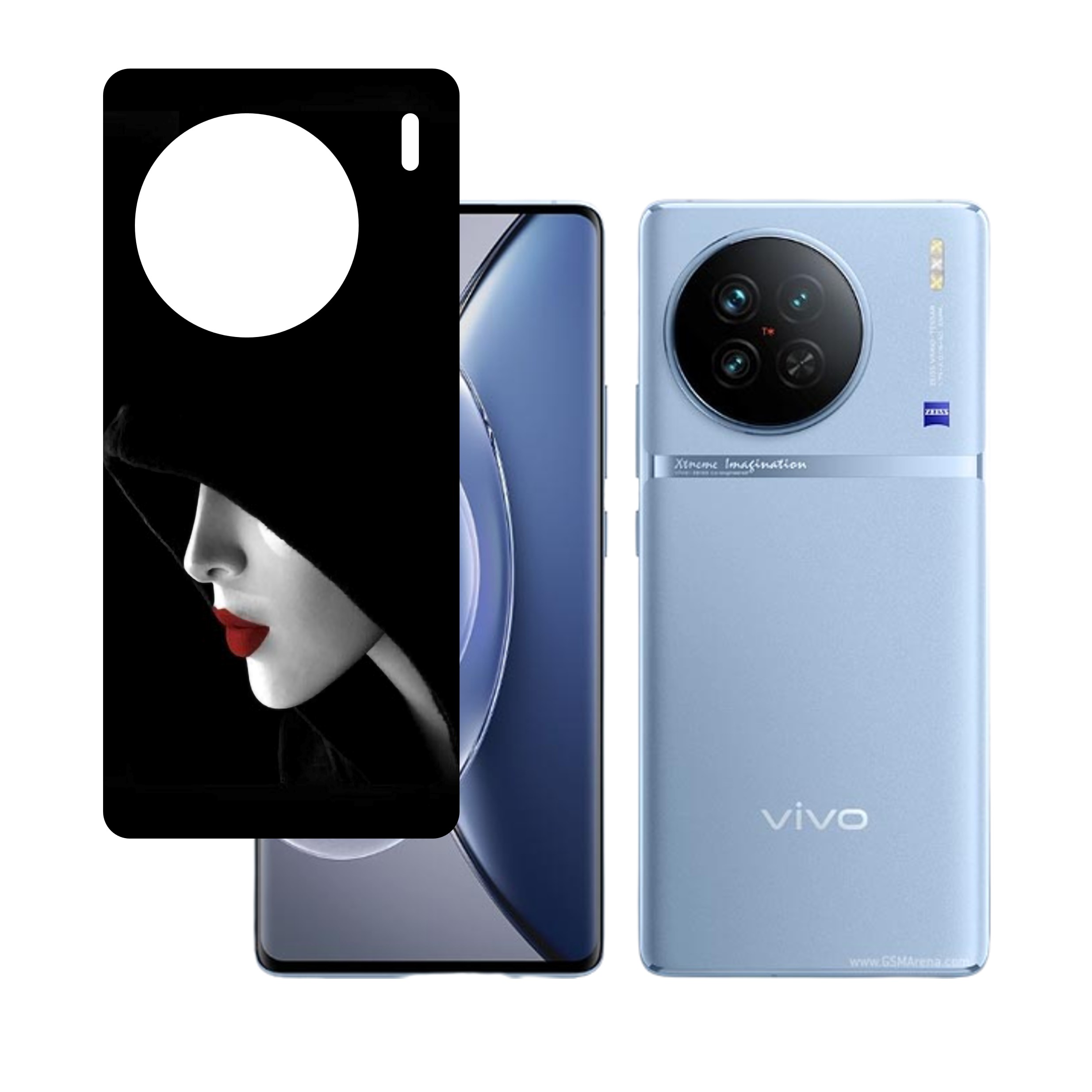 vivo X90 UV Embossed Touch Feel Design back Skin Protector for (Not a Tempered glass)