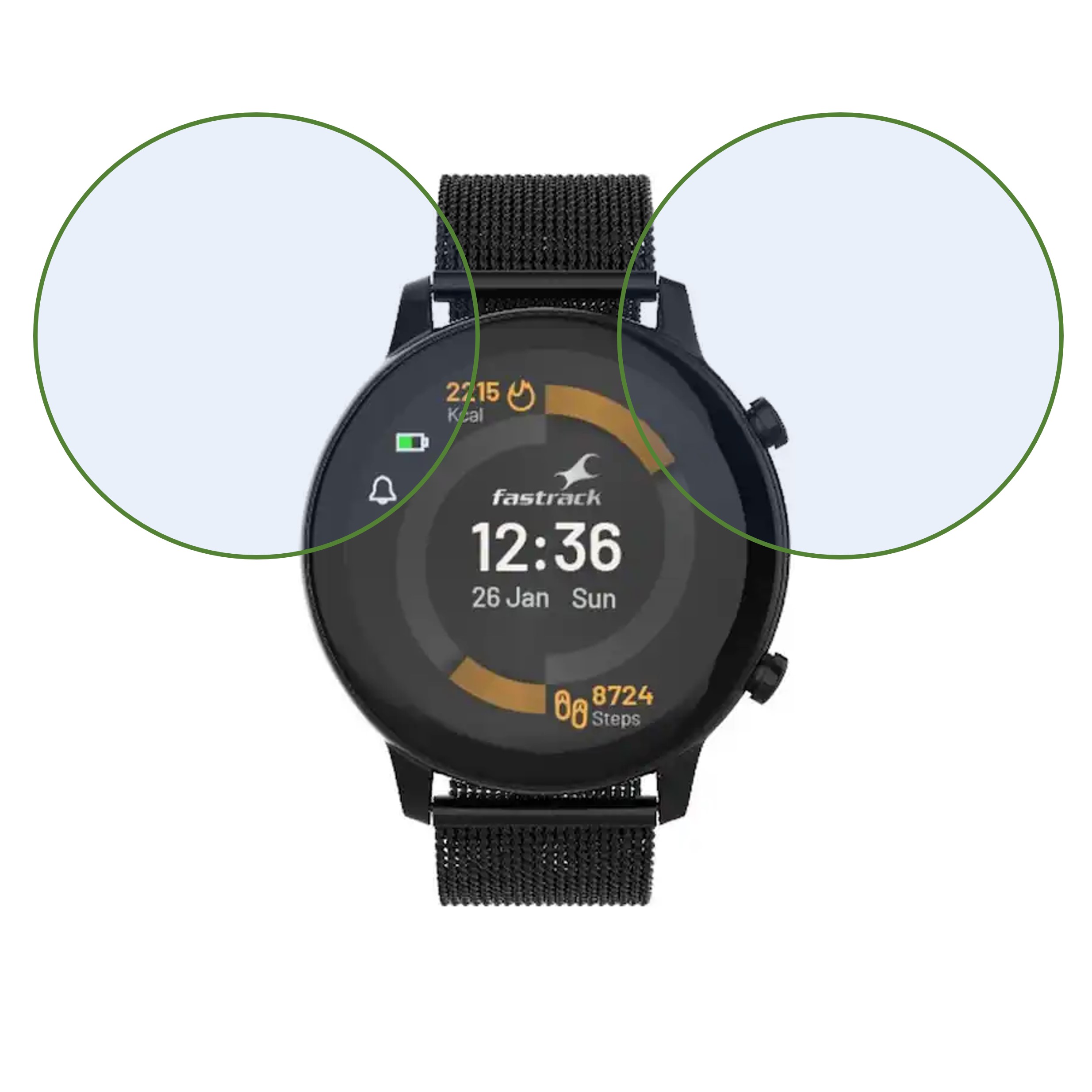 Fastrack Reflex Play Plus Smartwatch Screen Protector 9H Protective Compatible Flexible