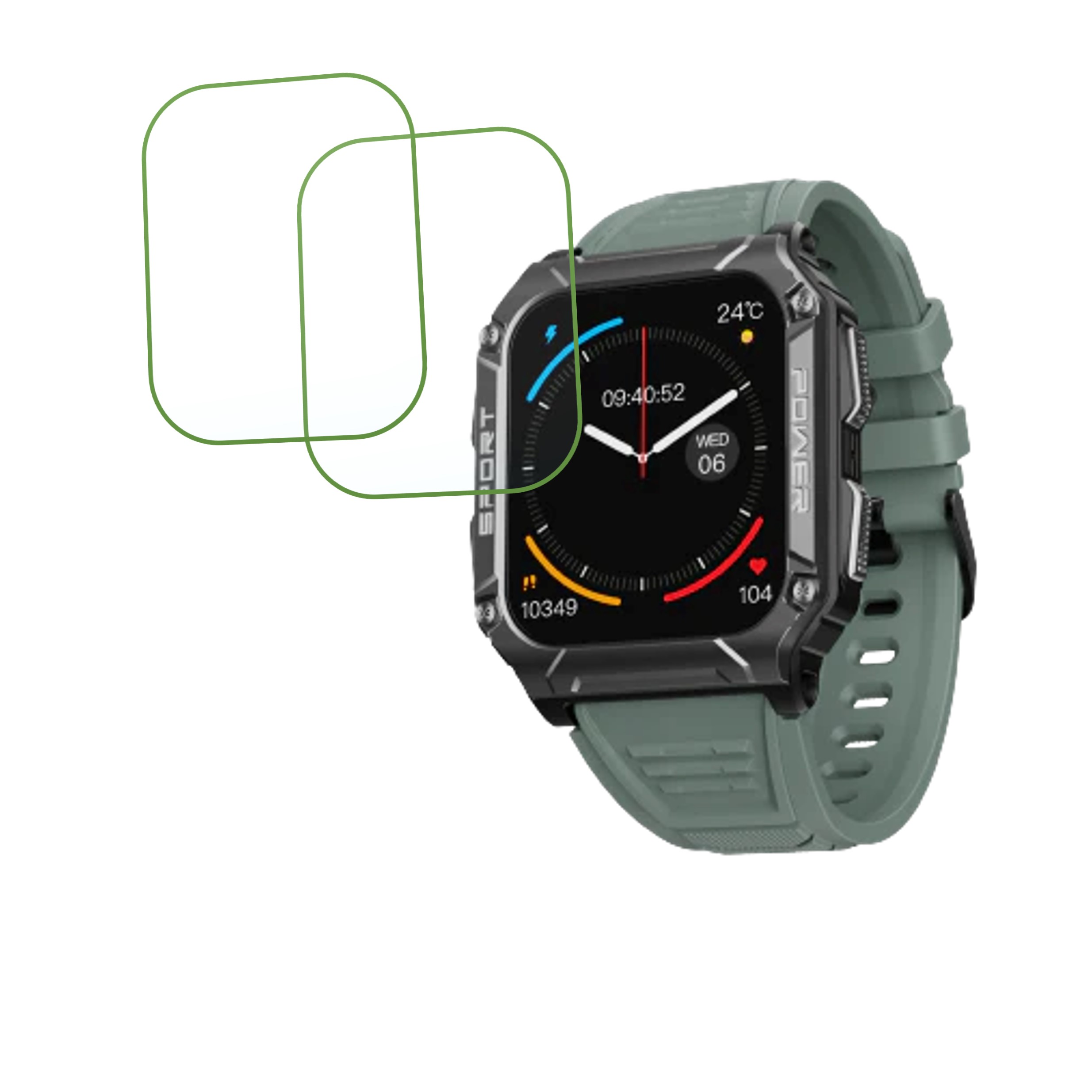 boAt Wave Force 2 Smartwatch Screen Protector 9H Protective Compatible Flexible