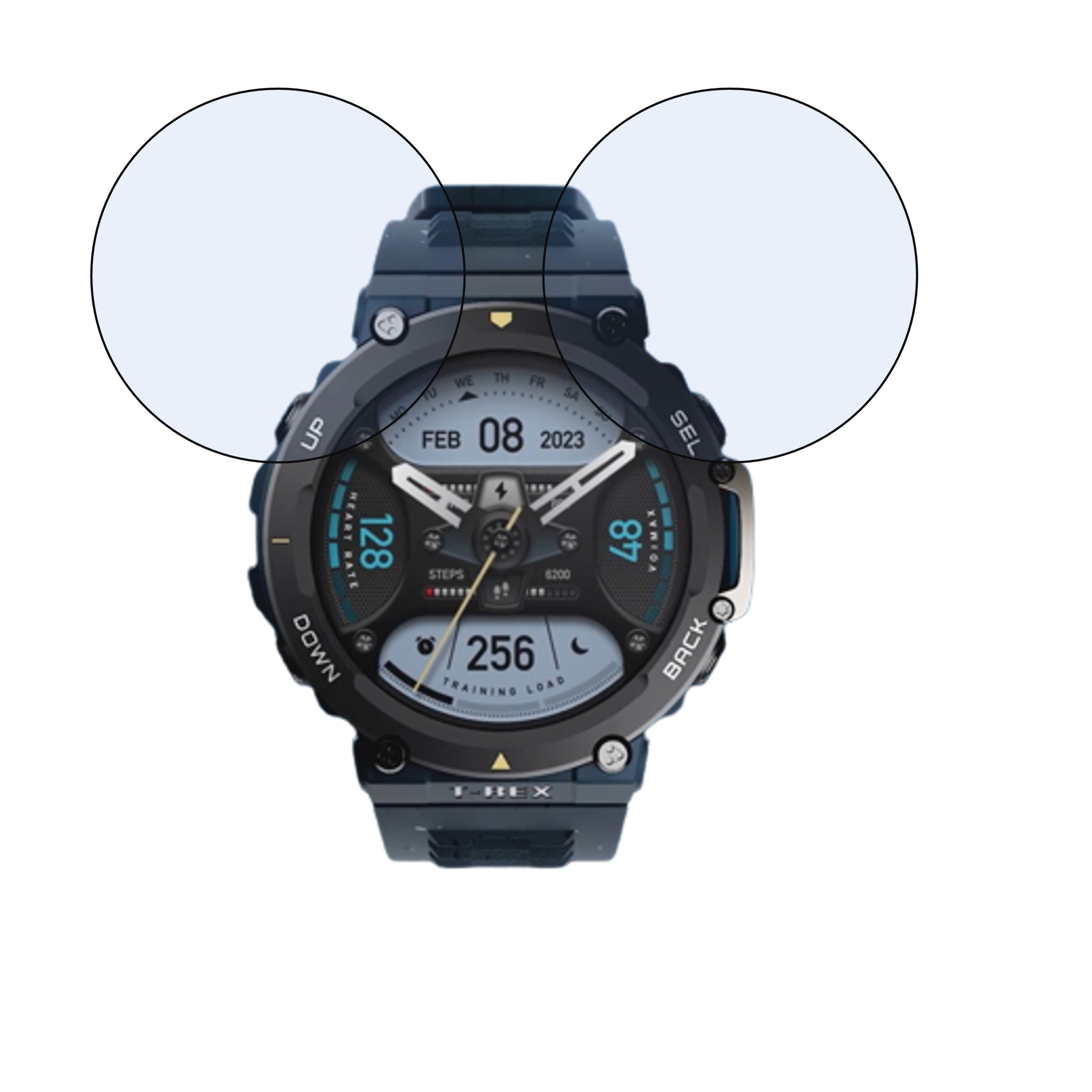 Amazfit T-Rex 2
Ocean Blue Smartwatch Screen Protector 9H Protective Compatible Flexible