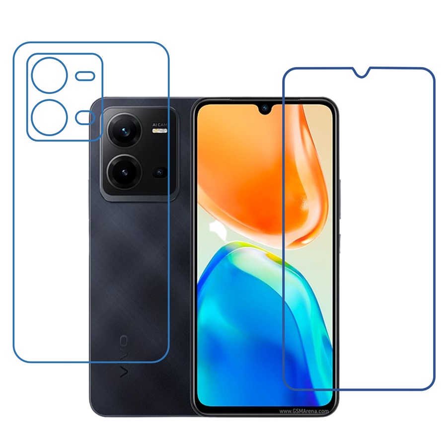 Vivo V25e 9H Protective Compatible Mobile Screen Protector For Front & Back (Not a Tempered glass)