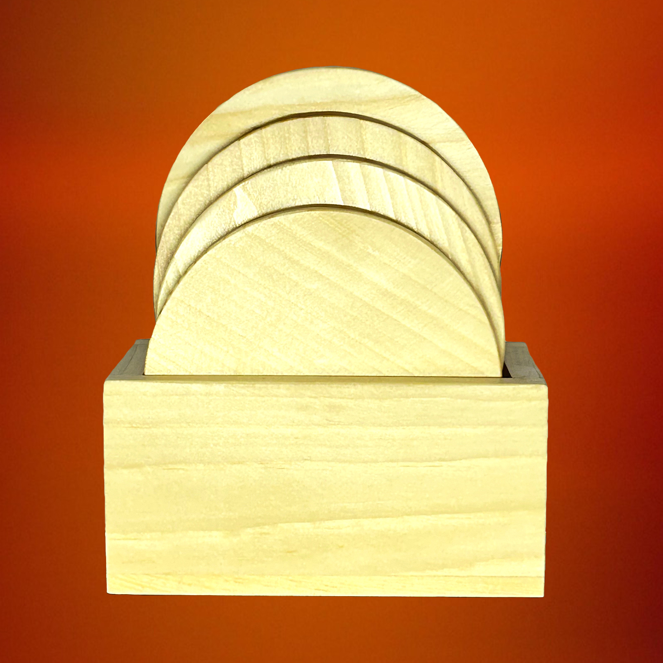 Tea Coasters Plain Wooden Set of for Dining and Kitchen -  (set of 4)