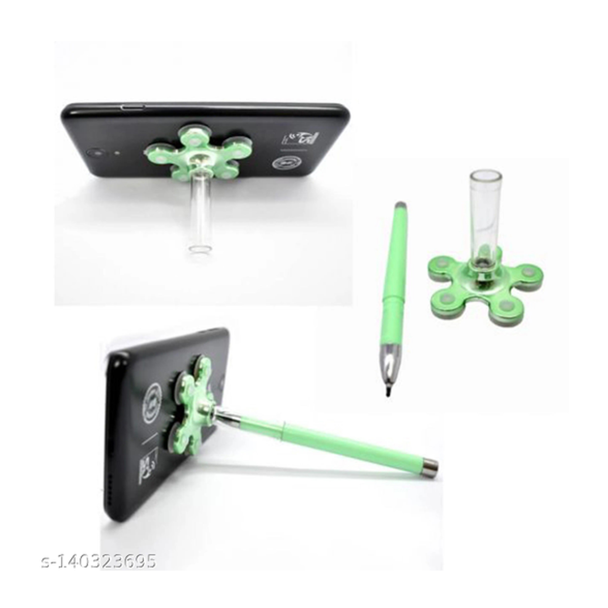 Antique Pen Holder With Clock For office And Home Decoration Green (Pack of 3)
