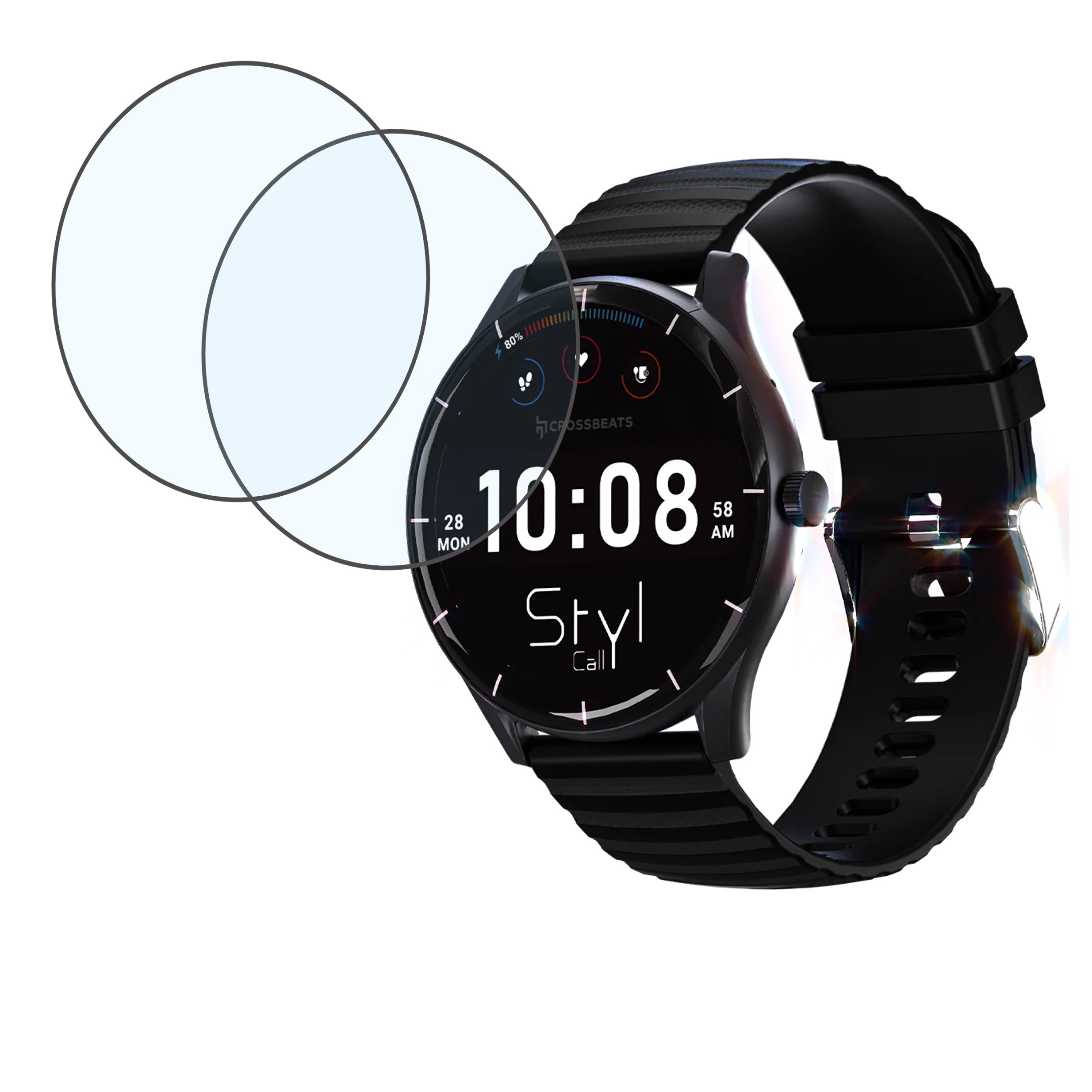 Crossbeats Orbit Styl Calling Smartwatch Screen Protector 9H Protective Compatible Flexible