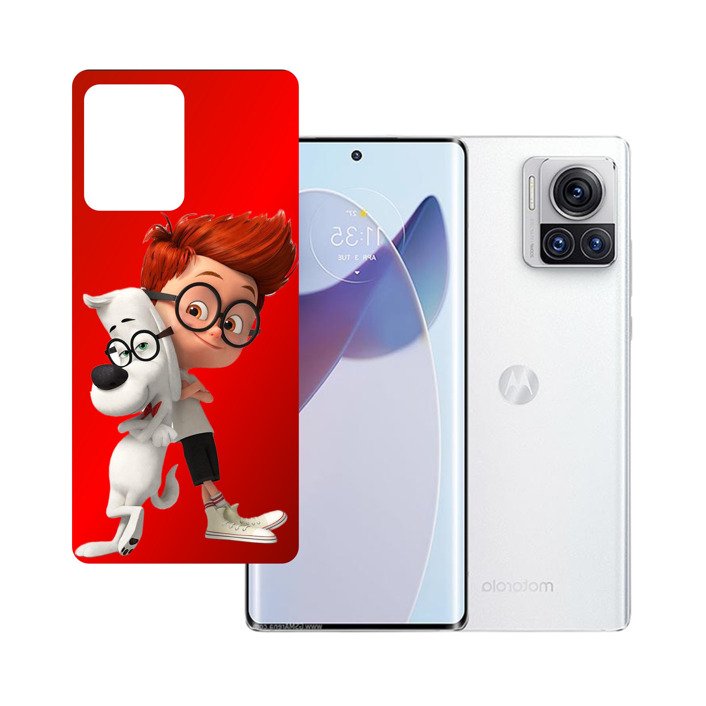  Motorola Moto X30 Pro  UV Embossed Touch Feel Modern Stylish Design back Skin Protector for (Not a Tempered glass)