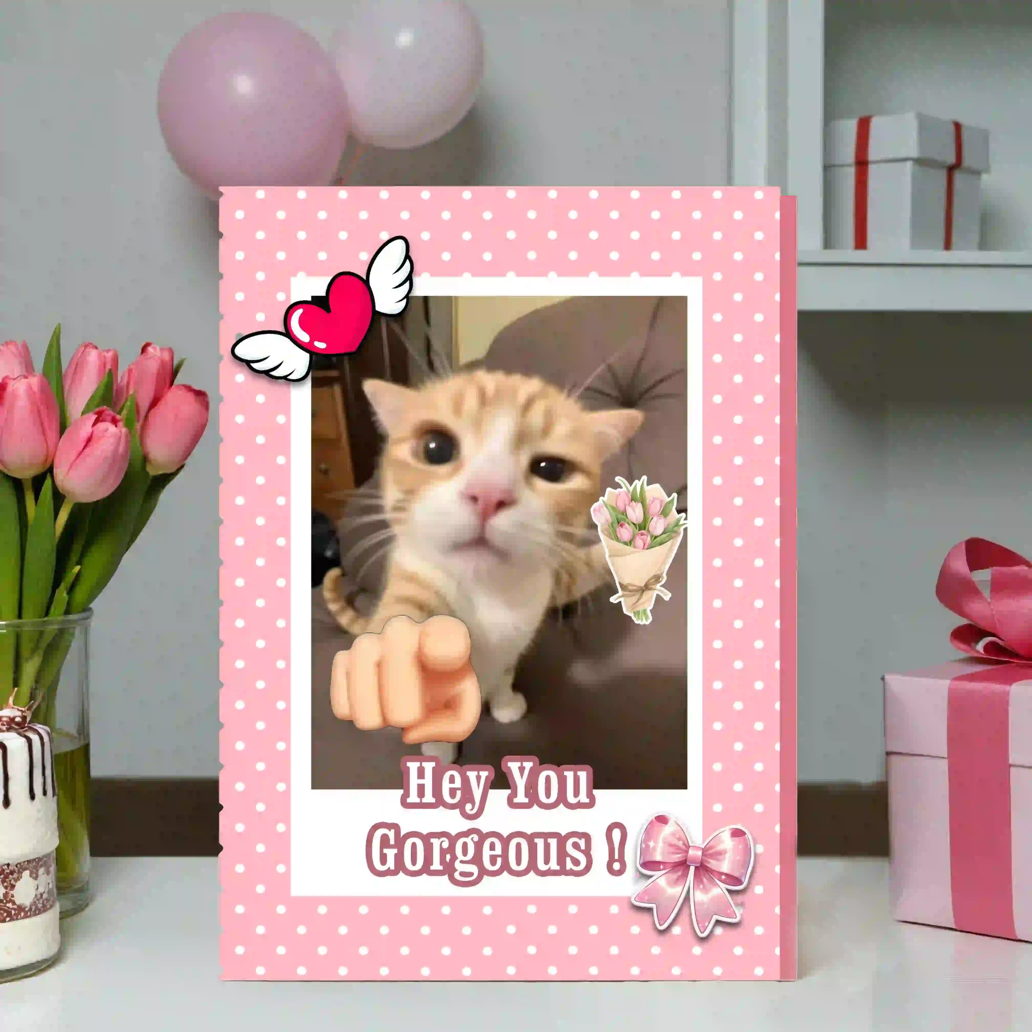 Personalized Collage Photo Card – Aesthetic cute Gorgeous Scrapbook-Style Greeting Card