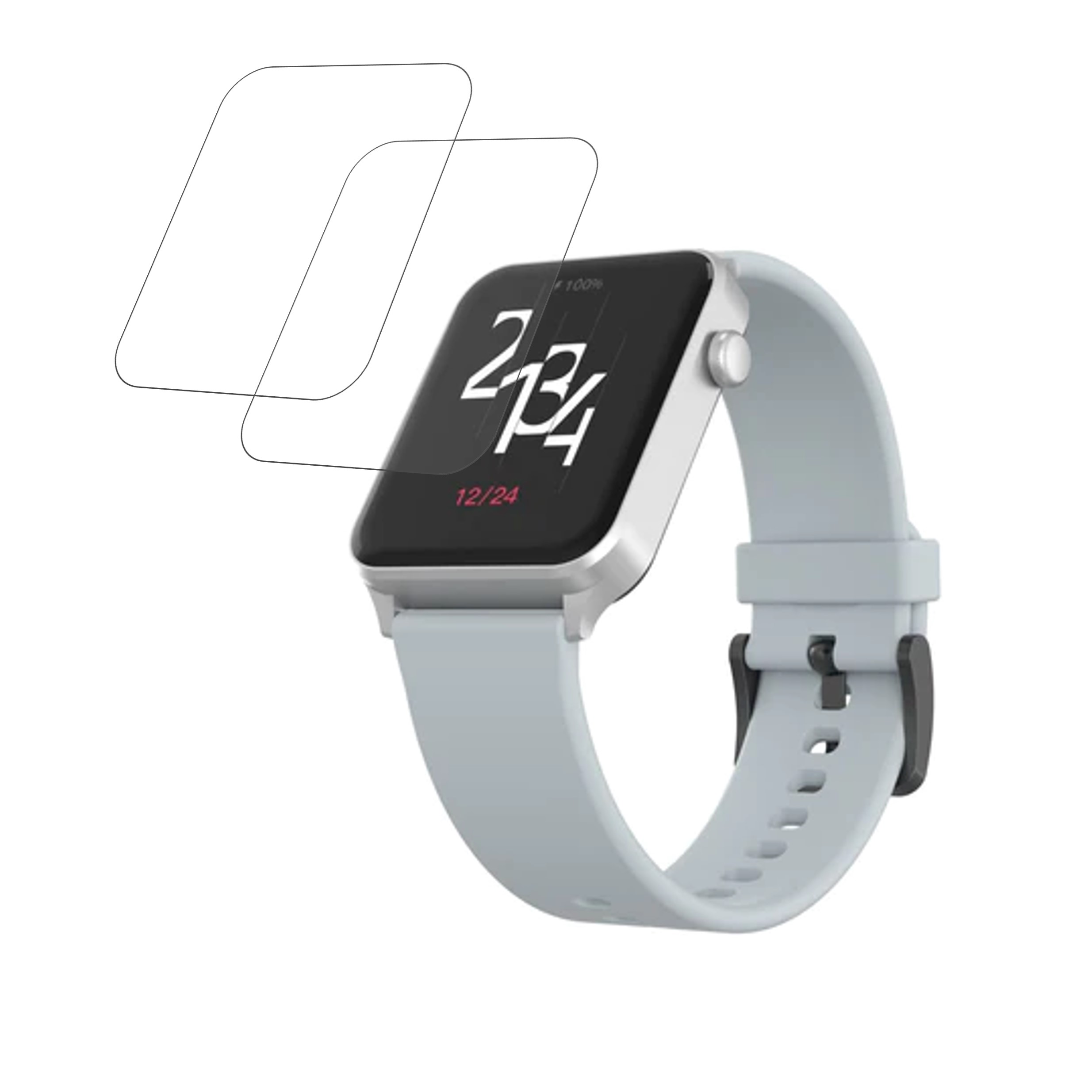 Portronics Kronos Gamma Smartwatch Screen Protector 9H Protective Compatible Flexible