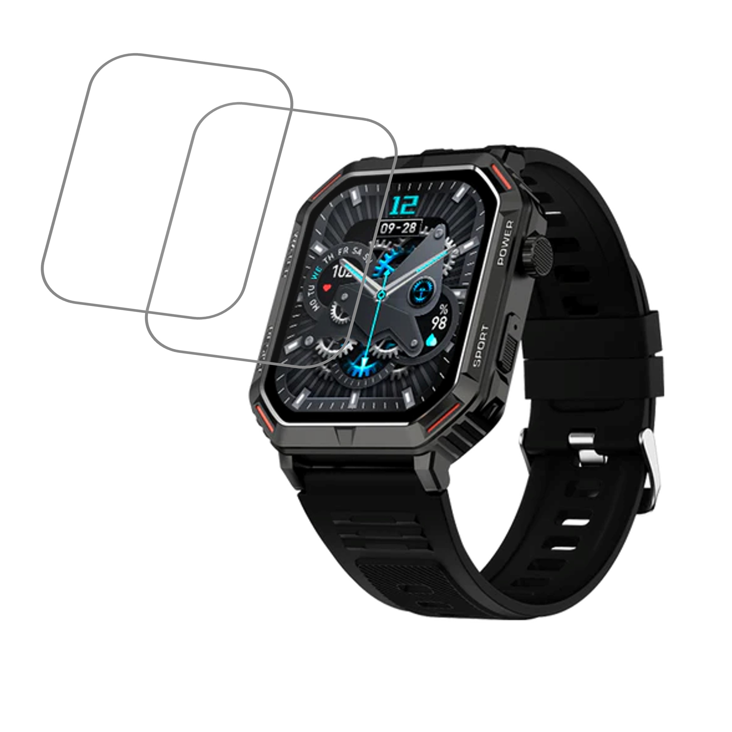 Fire Boltt Commando Smartwatch Screen Protector 9H Protective Compatible Flexible