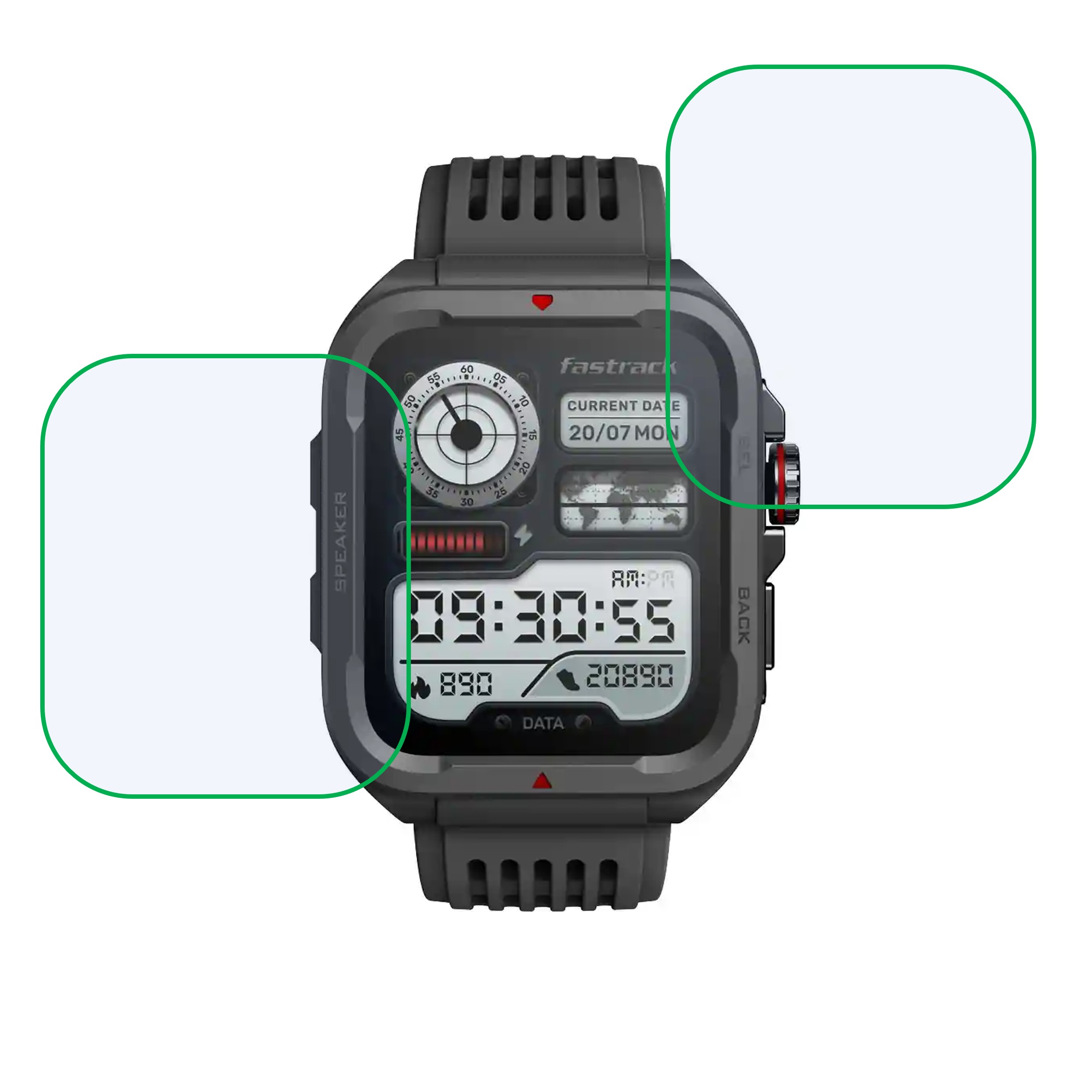 FASTRACK SMARTWATCH REFLEX ZINGG WITH 1.69 Smartwatch Screen Protector 9H Protective Compatible Flexible