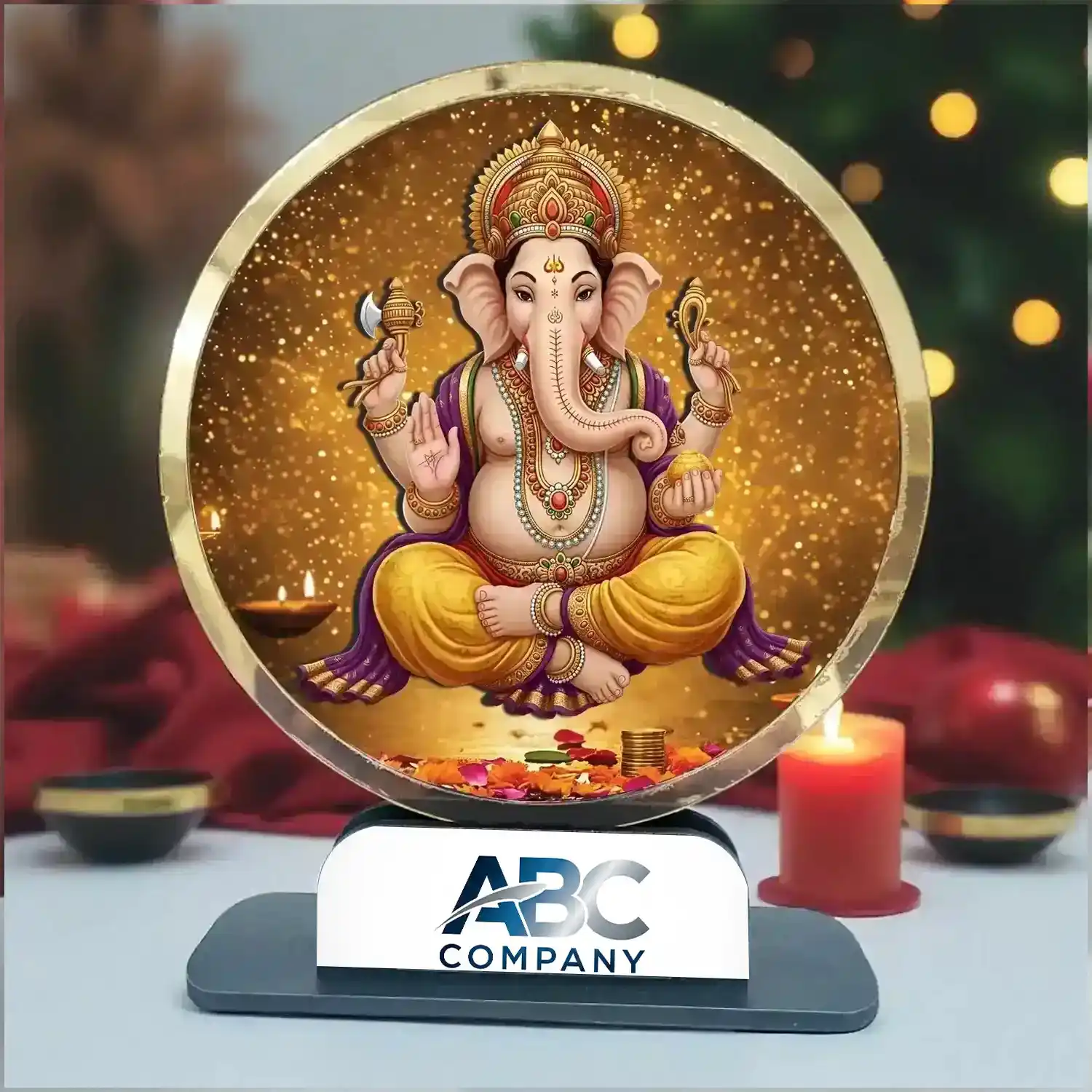Corporate & Deepawali Gift – MDF/Acrylic Ganesh Lakshmi with Custom Brand Logo