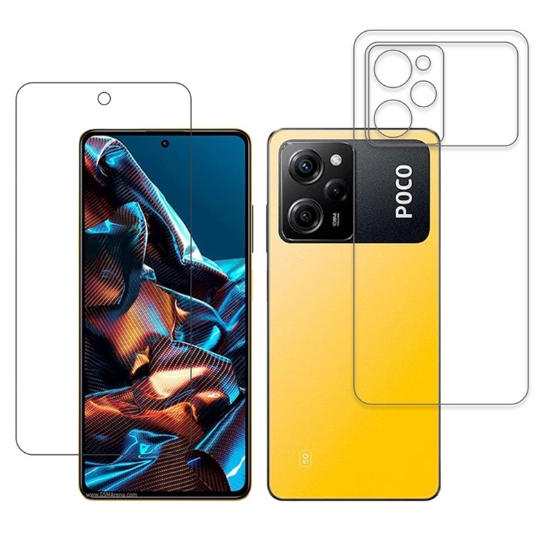 Xiaomi Poco X5 Pro 9H Protective Compatible Mobile Screen Protector For Front & Back (Not a Tempered glass)