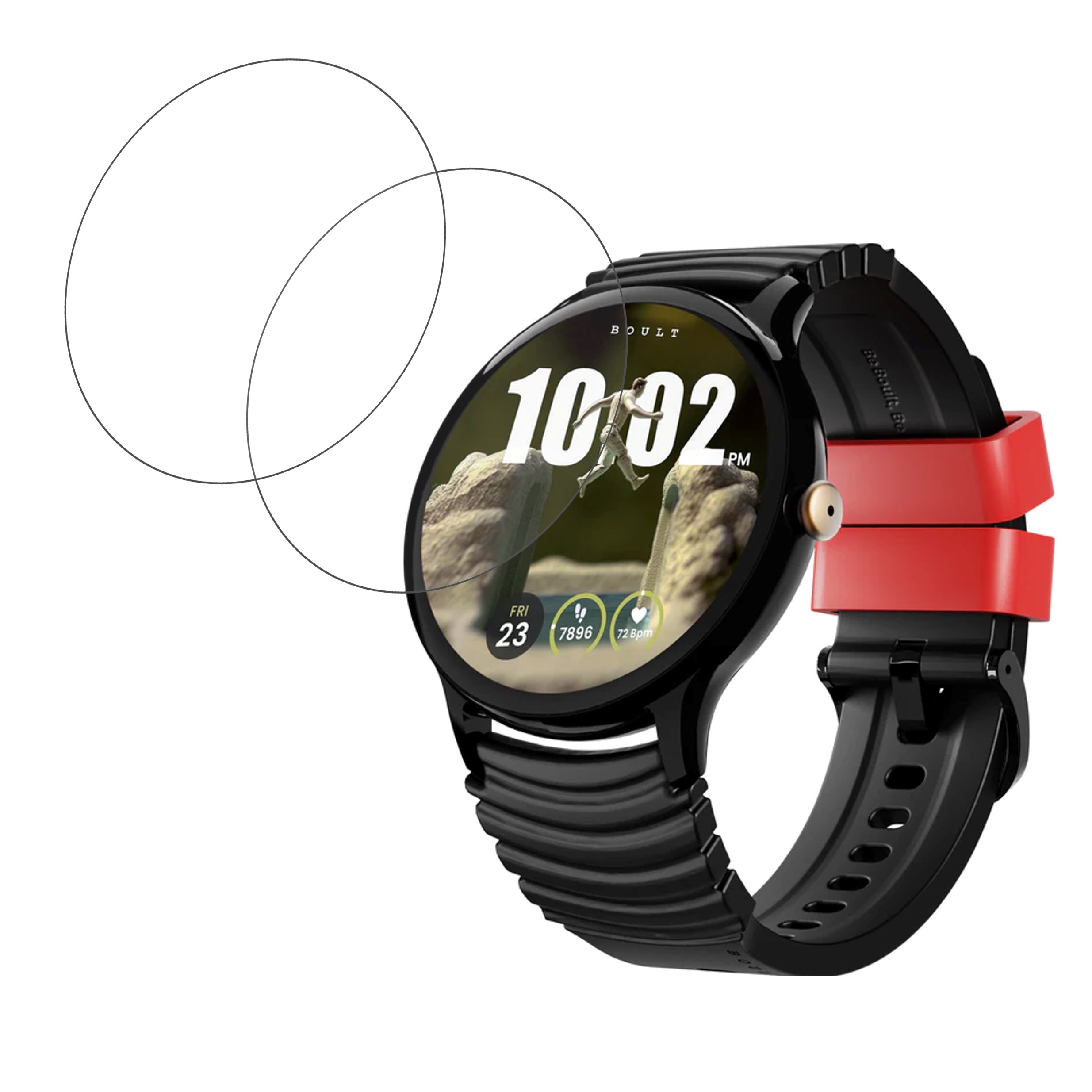 Boult Striker Plus Smartwatch Screen Protector 9H Protective Compatible Flexible