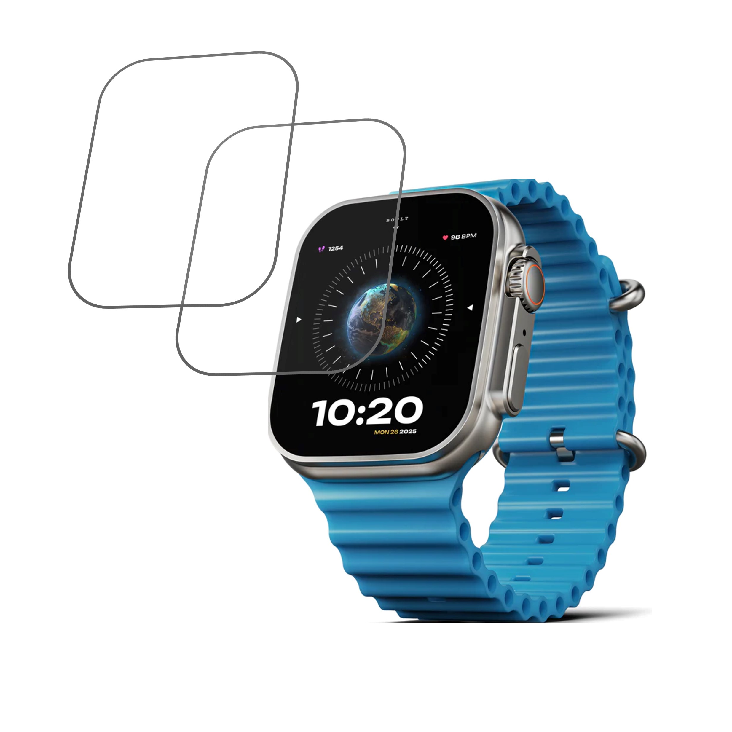Boult Crown Smartwatch Screen Protector 9H Protective Compatible Flexible