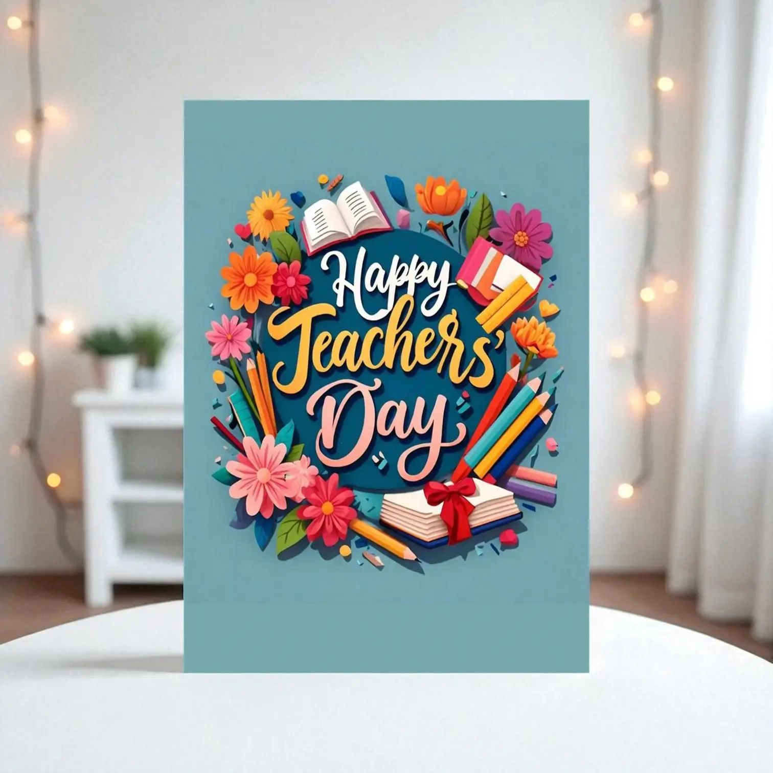 Personalized Teacher’s Day Greeting Card – Custom Photo & Message | DVMART